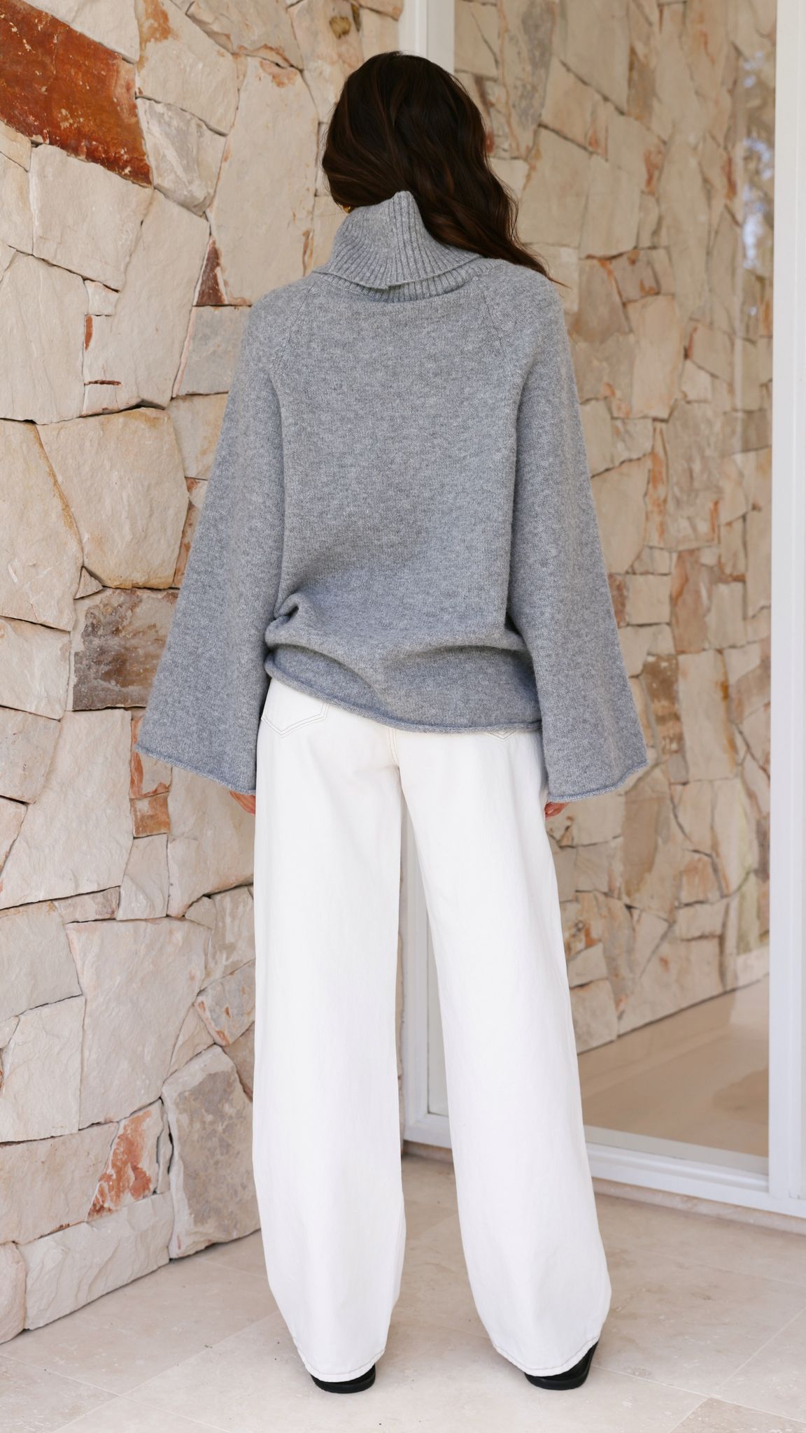 Jacques Grey Knitted Jumper for Women - Soft & Cozy Winter Sweater - Perfect for Casual Outfits, Office Wear & Holiday Gatherings