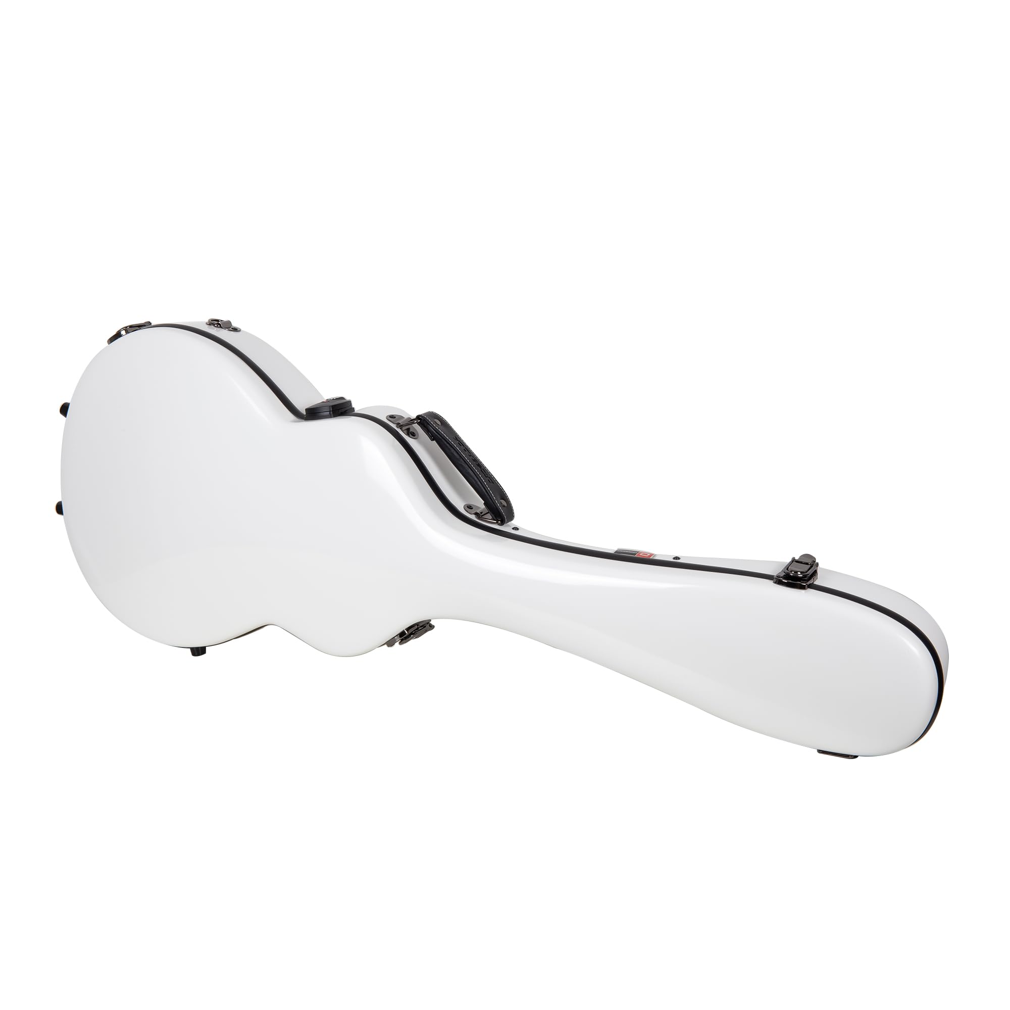 Crossrock Fiberglass Hardshell Guitar Case for Les Paul - White Backpack Style | Perfect for Travel, Gigging & Secure Storage