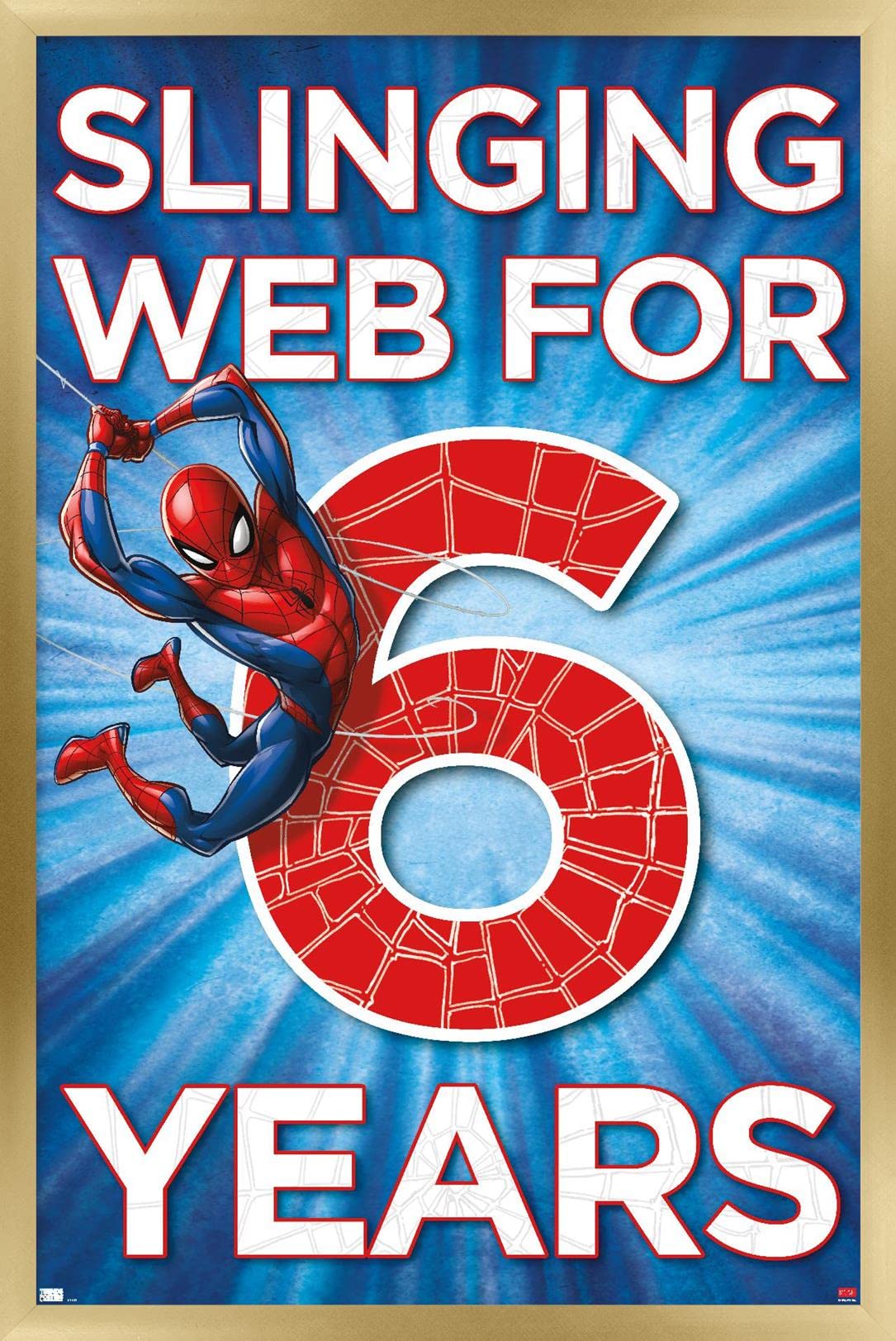 Marvel Spider-Man Happy 6th Birthday Wall Poster - 22.4