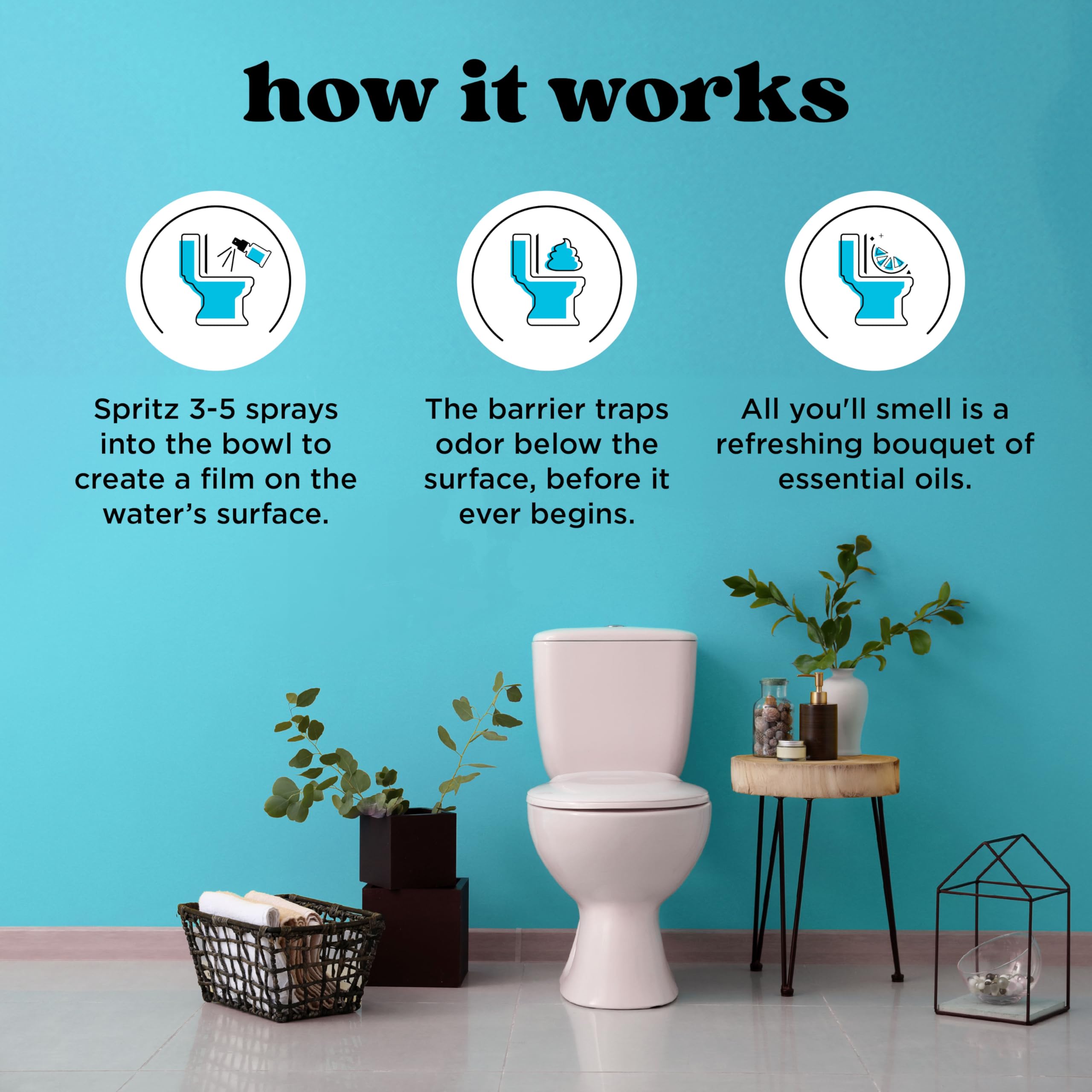 Poo-Pourri Before-You-Go Toilet Spray - 2 Fl Oz, Jasmine & Mint Scented Bathroom Air Freshener - Eliminates Odors Instantly - Perfect for Home, Office & Travel Use