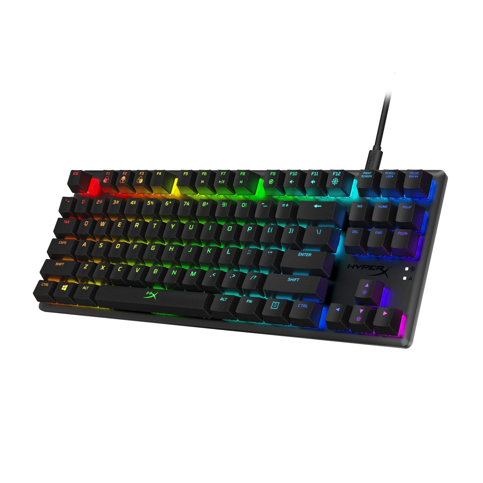 HyperX Alloy Origins Core TKL Wired Mechanical Gaming Keyboard - Compact Tenkeyless Design, HyperX Red Switches, RGB Backlit - Compatible with PC, PS5, PS4, Xbox Series X|S & Xbox One (Renewed) - Perfect for Esports, Streaming & Office Work