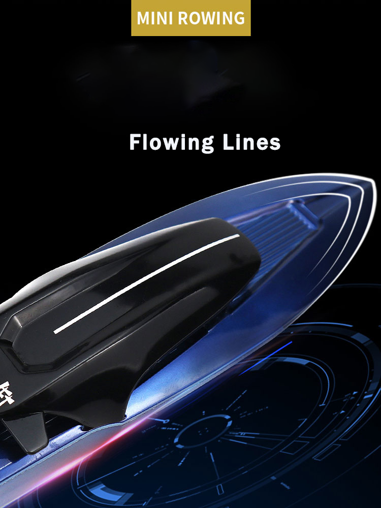 TOUCAN 2.4Ghz RC Rowing Skiff Remote Control Electric Boat with Twin Propellers - Ready to Run Mini Toy Model (14x4x3.8cm) for Indoor & Outdoor Water Play - Perfect for Pools, Lakes and Bathtub Fun
