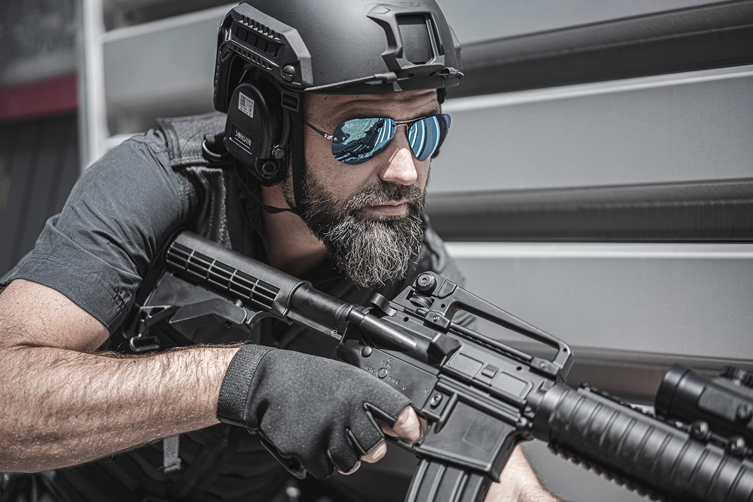 Sordin Supreme PRO X Neckband Safety Ear Muffs with Gel Seal Hygiene Kit - 25dB SNR Hearing Protection - Black (Model 76302-X-02-G) - Ideal for Shooting Ranges, Construction Sites & Industrial Work
