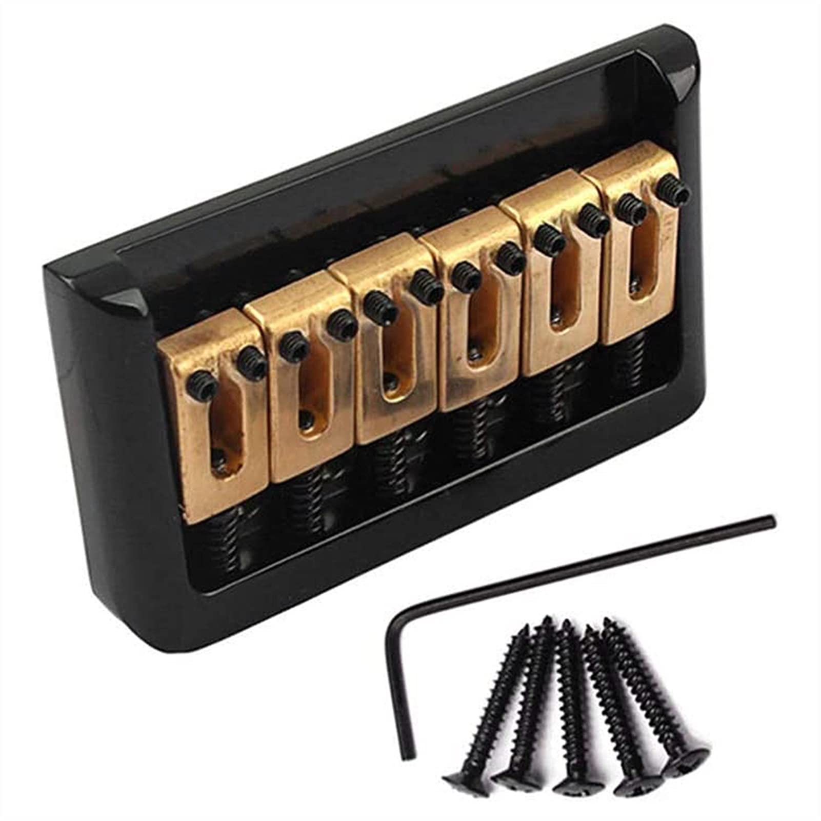Hardtail Guitar Bridge Saddle with Wrench & Screws - Fender Stratocaster Electric Guitar Replacement Part | Perfect for DIY Guitar Repair & Upgrades