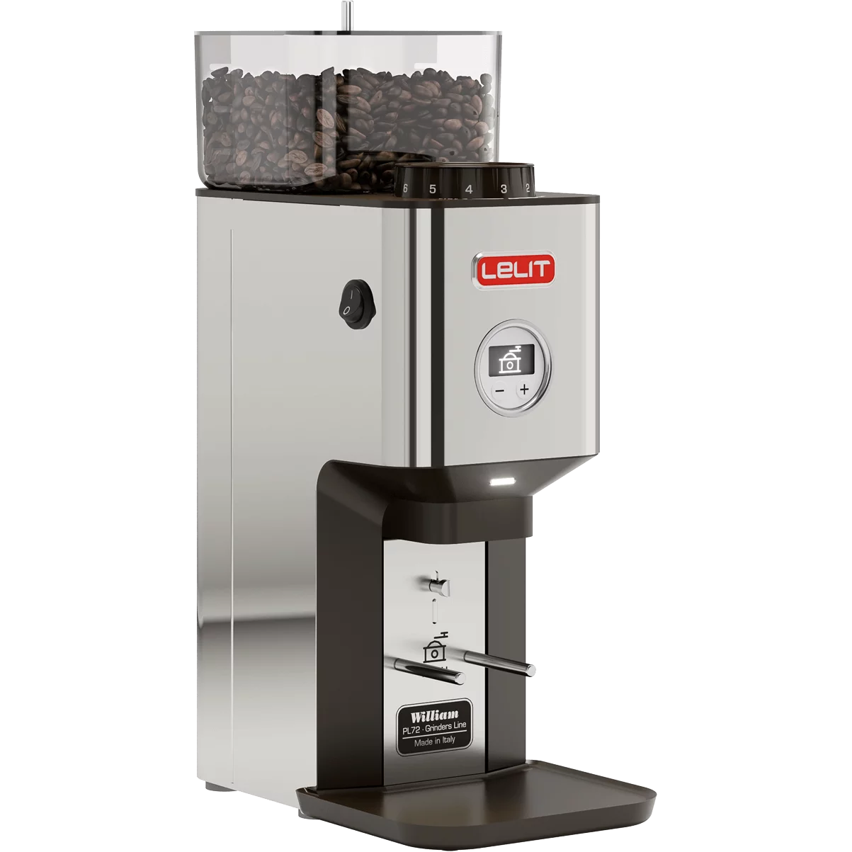 Lelit William Espresso Coffee Grinder - Professional Conical Burr Grinder for Home Baristas | Perfect for Espresso, French Press, and Pour Over Coffee Brewing