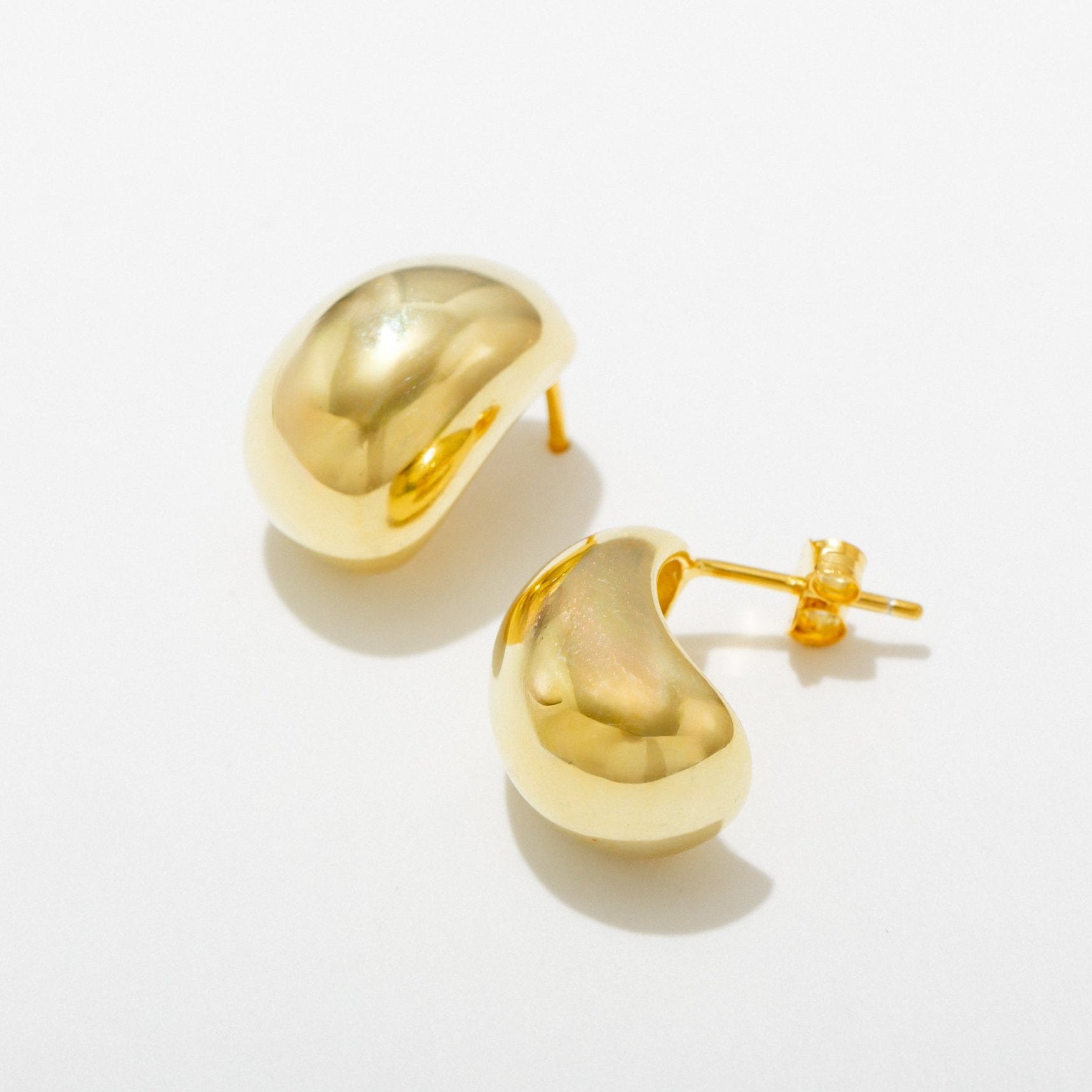 Dome Earrings for Women - Elegant Gold Hoop Earrings for Everyday Wear | Perfect for Work, Parties & Gifts