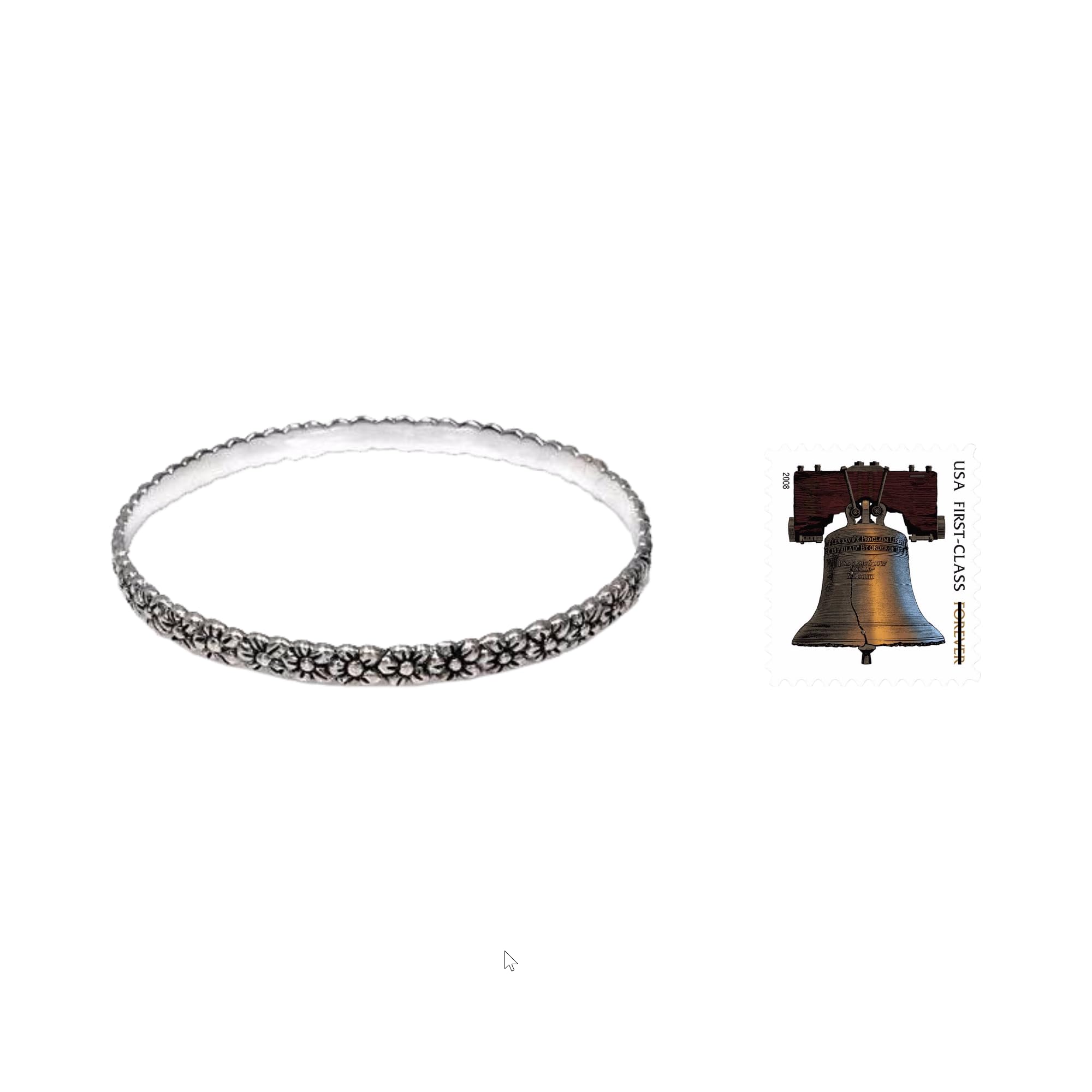 NOVICA Handmade .925 Sterling Silver Floral Bangle Bracelet - Indonesian Artisan Crafted 'Silver Garland' - Perfect for Weddings, Gifts & Boho Fashion