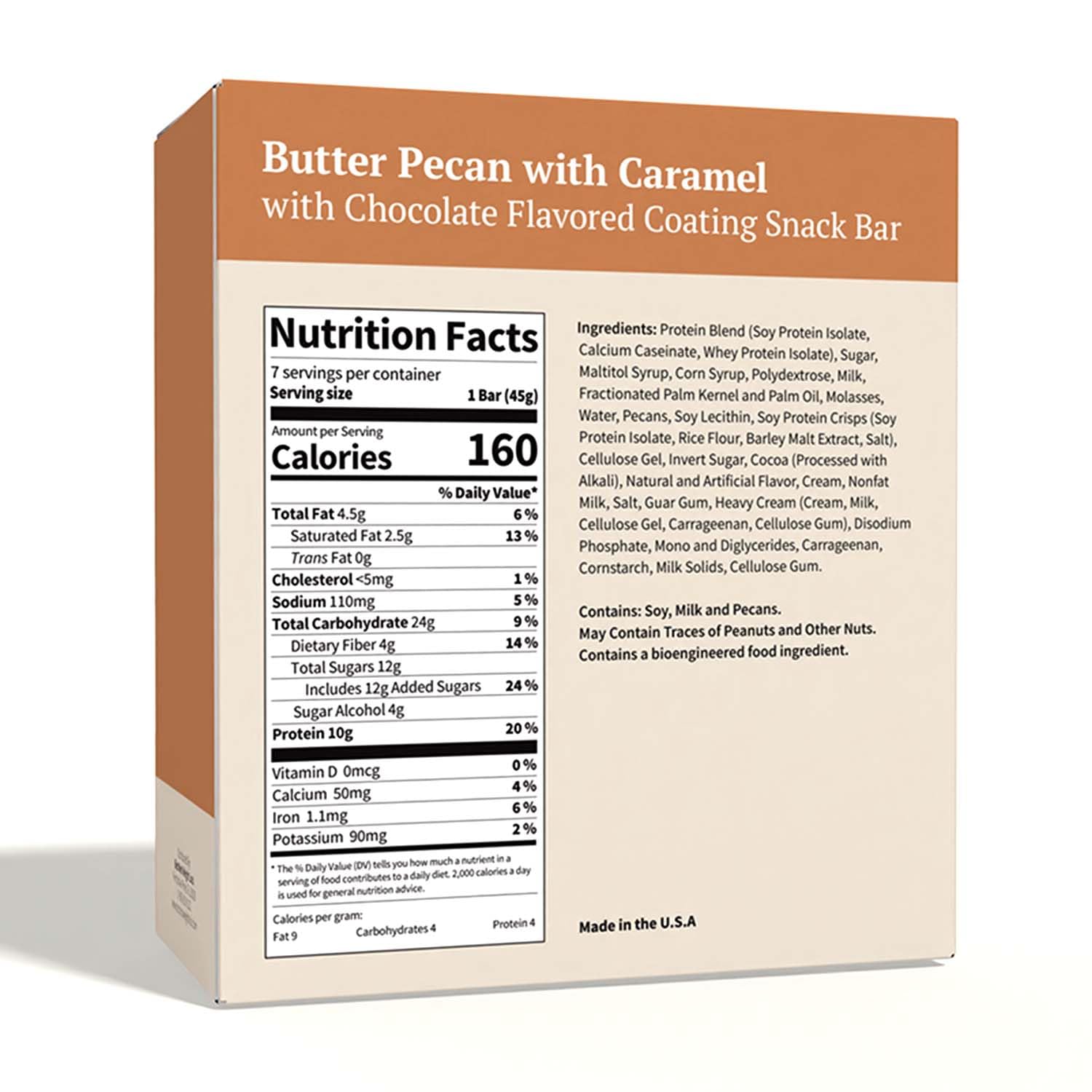 BestMed High Protein Snack Bars - Low Carb, 10g Protein, Low Sugar, Low Calorie - Keto Friendly Weight Loss Snacks (Caramel Butter Pecan, 3 Boxes - 21 Bars) | Perfect for On-the-Go Energy, Post-Workout Recovery & Healthy Diet Plans