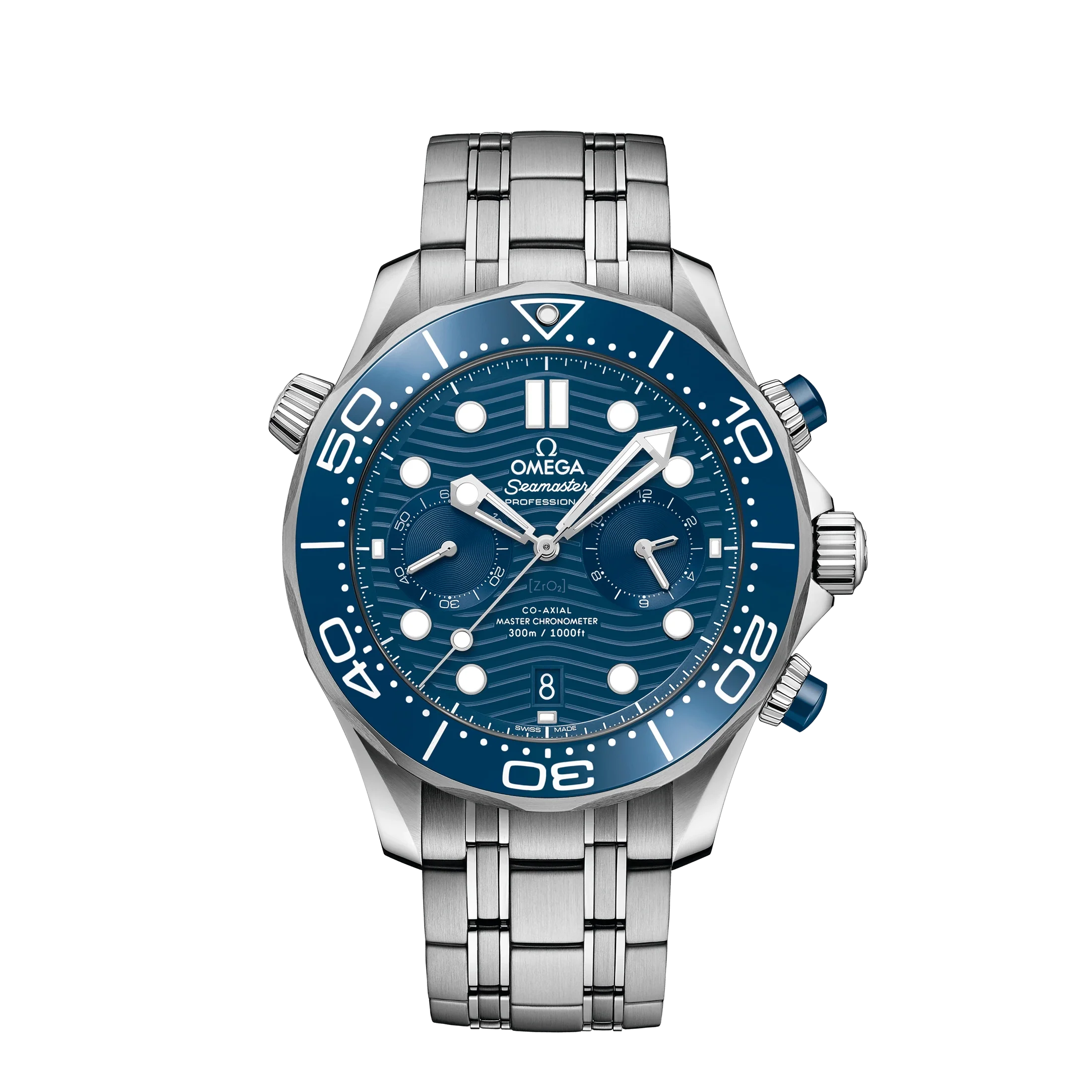 Omega Seamaster Diver 300M Co-Axial Master Chronometer Chronograph Watch - 44mm Men's Luxury Dive Watch for Swimming, Snorkeling & Professional Diving