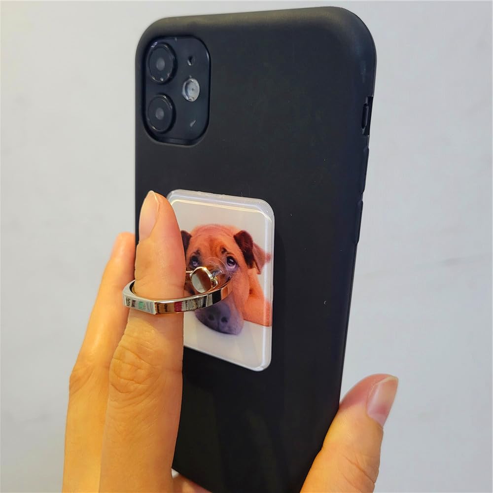 3 Pcs Phone Ring Holder - 360° Rotatable Phone Grip Stand with Strong Adhesive for iPhone, Samsung & Most Smartphones | Perfect for Watching Videos, Taking Selfies & Secure One-Hand Use (Dog Design)