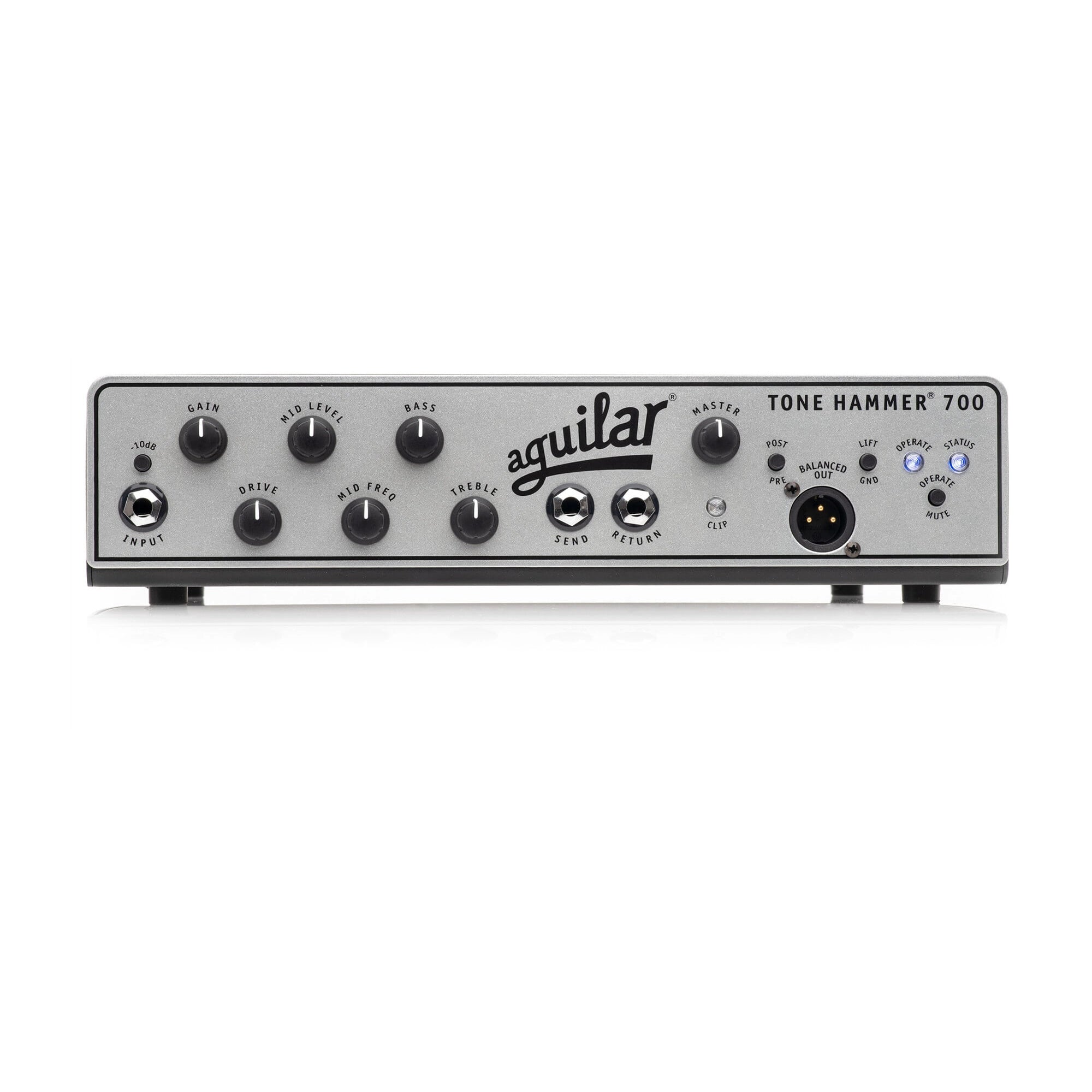 Aguilar Tone Hammer 700 Bass Amp Head - 700W Super Lightweight Bass Guitar Amplifier for Live Performances & Studio Recording