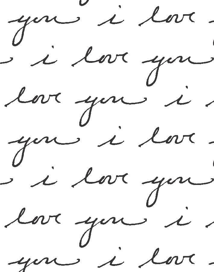 Romantic 'I Love You' Wallpaper by Sugar Paper - Elegant White Design for Bedroom, Nursery & Wedding Decor