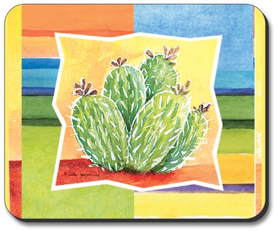 Cactus Art Design Mouse Pad - Non-Slip Rubber Base, Smooth Surface for Gaming & Office Use - Perfect for Computers, Laptops & Workstations