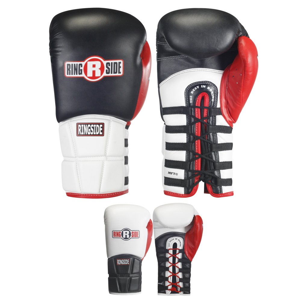 Ringside Lace IMF Tech Boxing Gloves - Professional Training & Sparring Gear for MMA, Kickboxing & Fitness Workouts