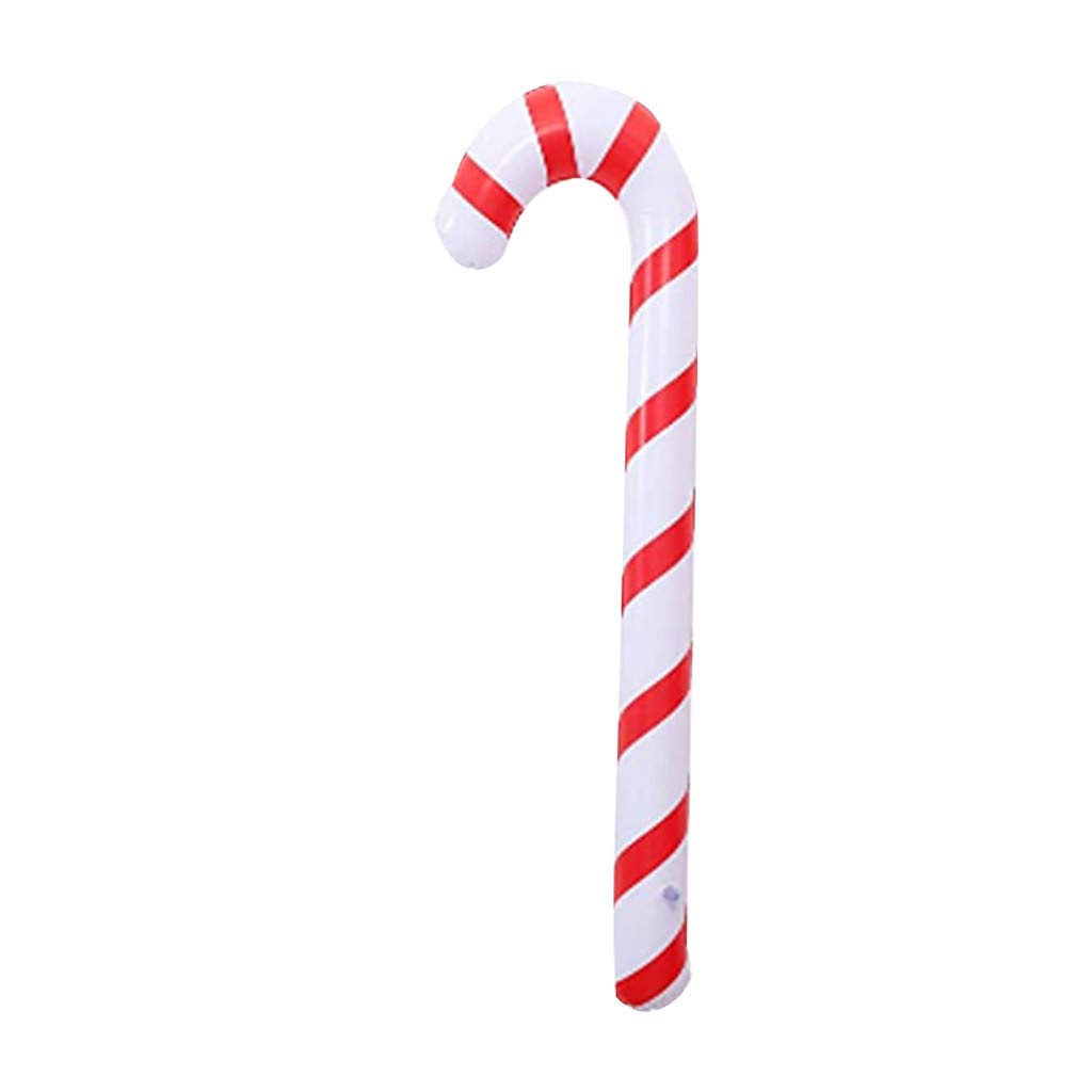 Boddenly Inflatable Candy Cane Balloons - Outdoor Christmas Decorations for Home, Party & Holiday Festivities - Set of 6 Large Inflatable Candy Canes (Red & White)