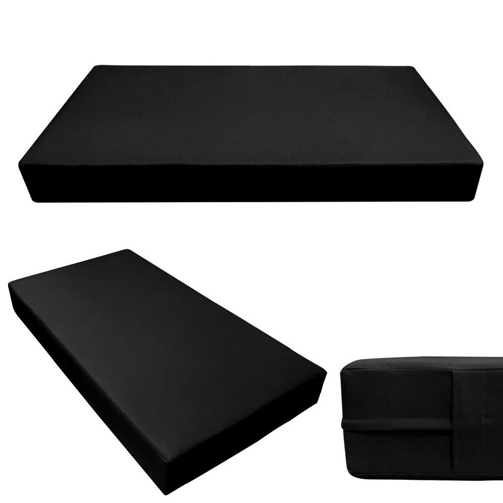 Prolinemax Outdoor Style 2 Full Knife Edge Daybed Mattress Cover - Waterproof Fitted Sheet with Bolster Pillow for Patio, Poolside & Garden Furniture (AD109)