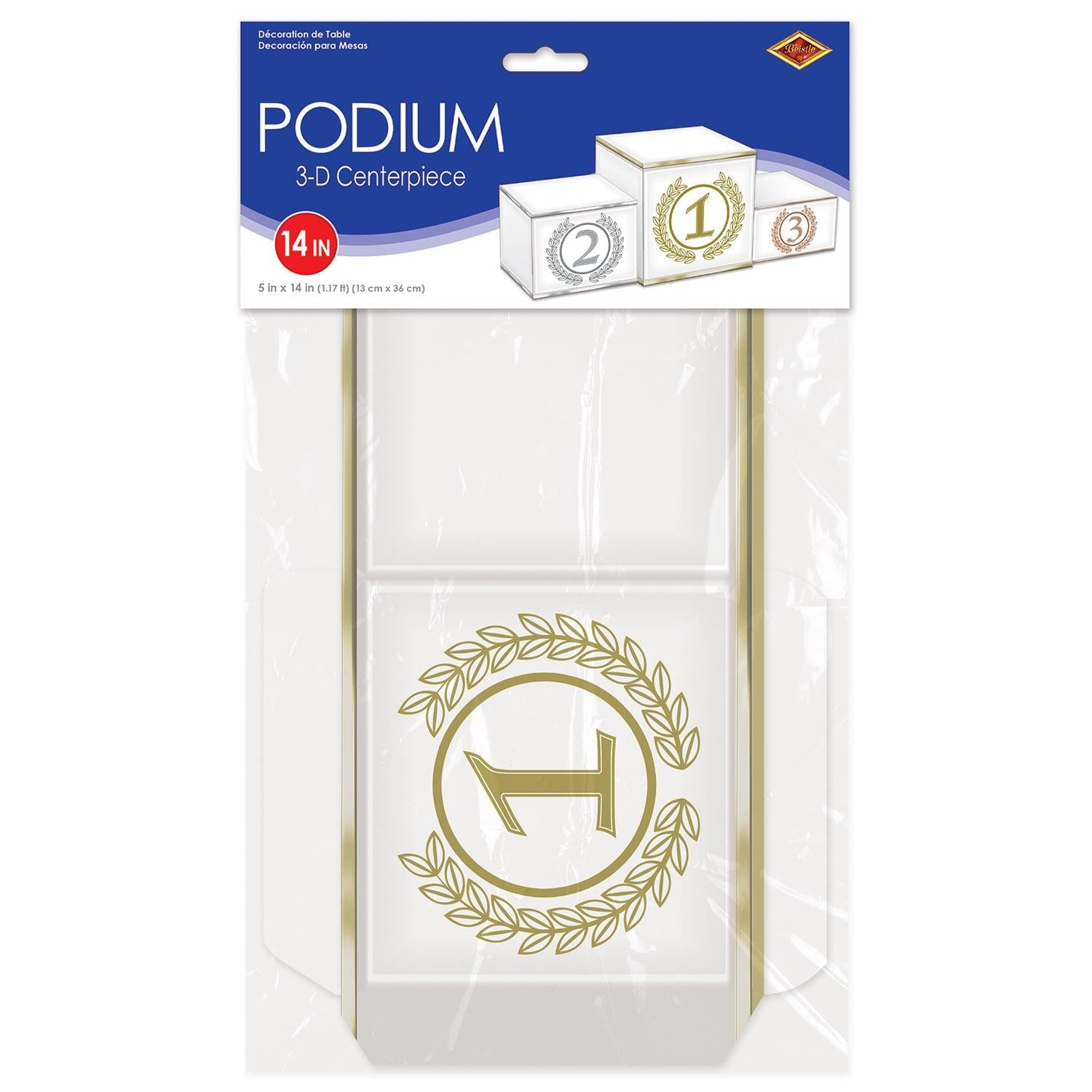 12 Pack Beistle 3D Podium Party Centerpieces - Bulk Party Decorations for Graduation, Birthday & Wedding Celebrations - Perfect for Table Decor, Photo Booths & Event Backdrops