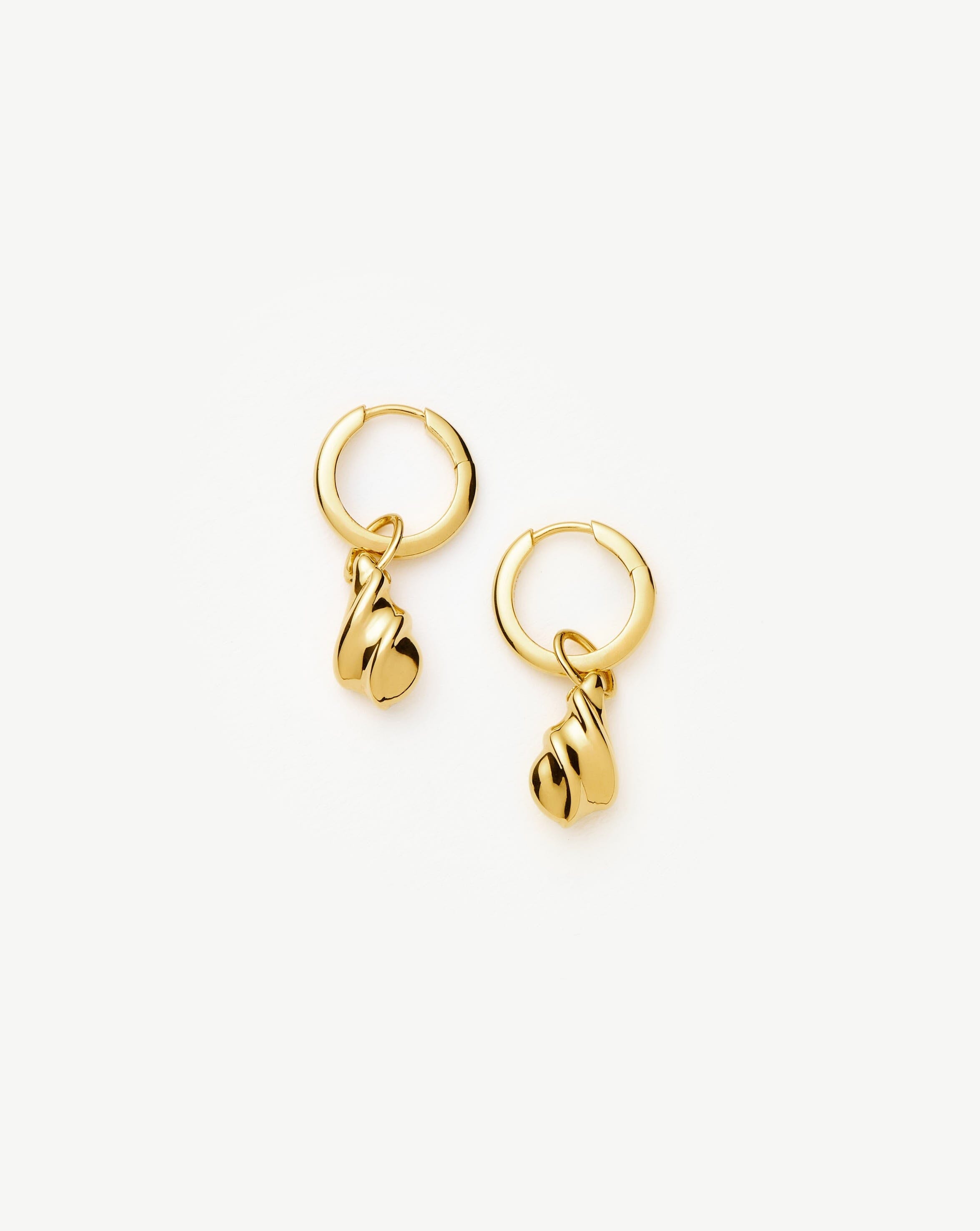 Savi Ridge Droplet Charm Earrings - 18k Gold Vermeil Dangle Earrings for Women | Elegant Gift for Birthday, Anniversary & Special Occasions | Perfect for Parties, Weddings & Date Nights