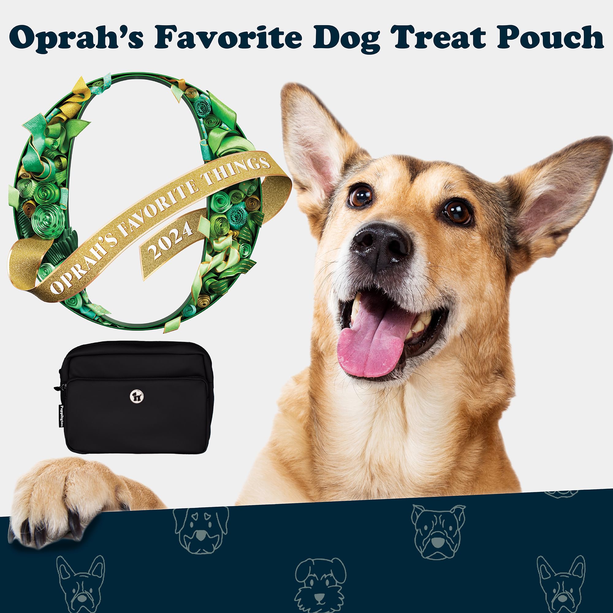 3-in-1 Crossbody Bag & Dog Treat Pouch for Pet Training - Waterproof Dog Walking Bag with Built-In Poop Bag Dispenser & Zippered Pockets - Perfect for Office Commute, Park Visits & Off-Leash Adventures (Onyx Black)