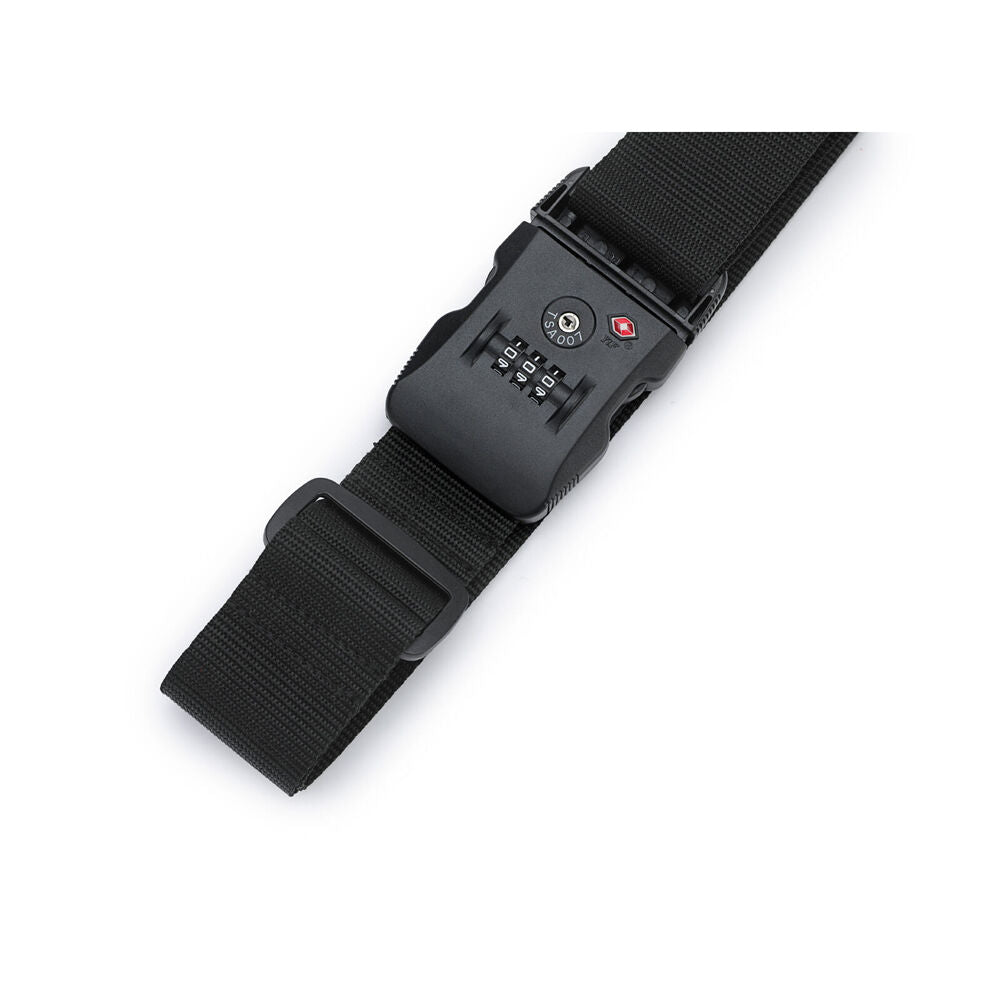 Tosca TCA068 TSA Approved Luggage Strap - Secure Black Travel Belt for Suitcases & Bags | Perfect for Airports, Business Trips & Vacations