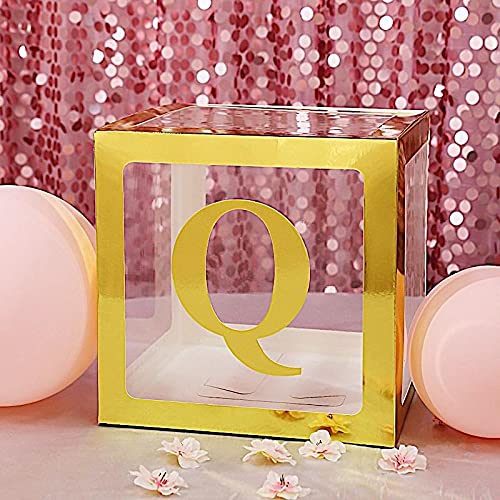 4 Pack Metallic Gold 5 Inch Letter Q Stickers - Self-Adhesive Wall Decals for Party Backdrop, Home Decor, Classroom Bulletin Boards & Scrapbooking
