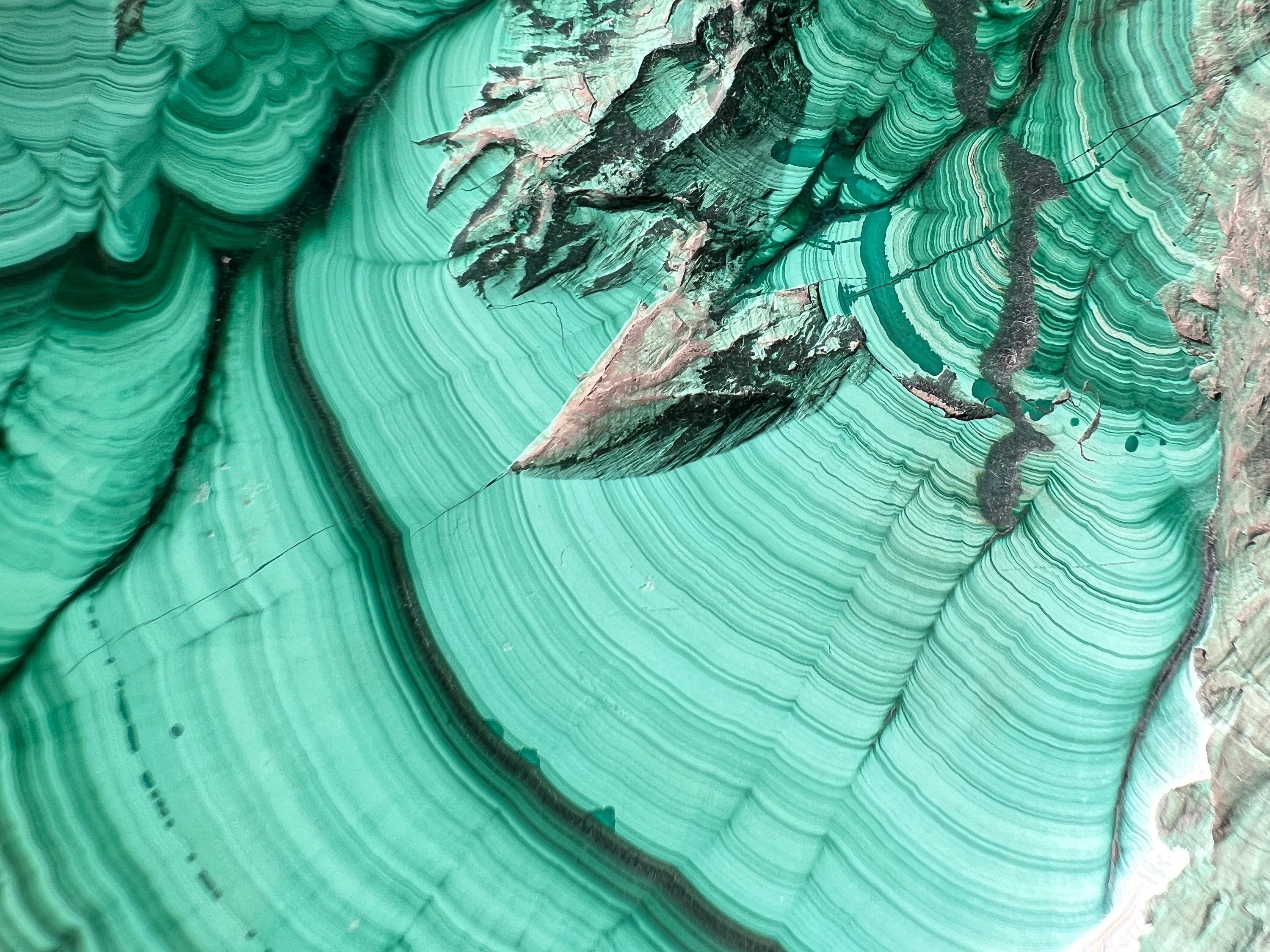 Premium MALACHITE Crystal Slab - Natural Green Malachite Stone for Jewelry Making, Unique Spiritual Gift & Home Decor (50429) | Healing Crystal Display, Meditation Space Decor, Energy Stone Collection