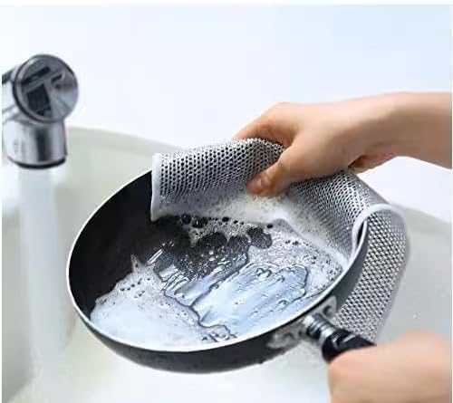 **Pamidhar Non-Scratch Wire Dishcloth – Reusable, Easy Rinse Kitchen Cleaning Cloth for Wet & Dry Dishes (Multicolor 3-Pack) – Perfect for Pots, Pans, Glassware & Stainless Steel**