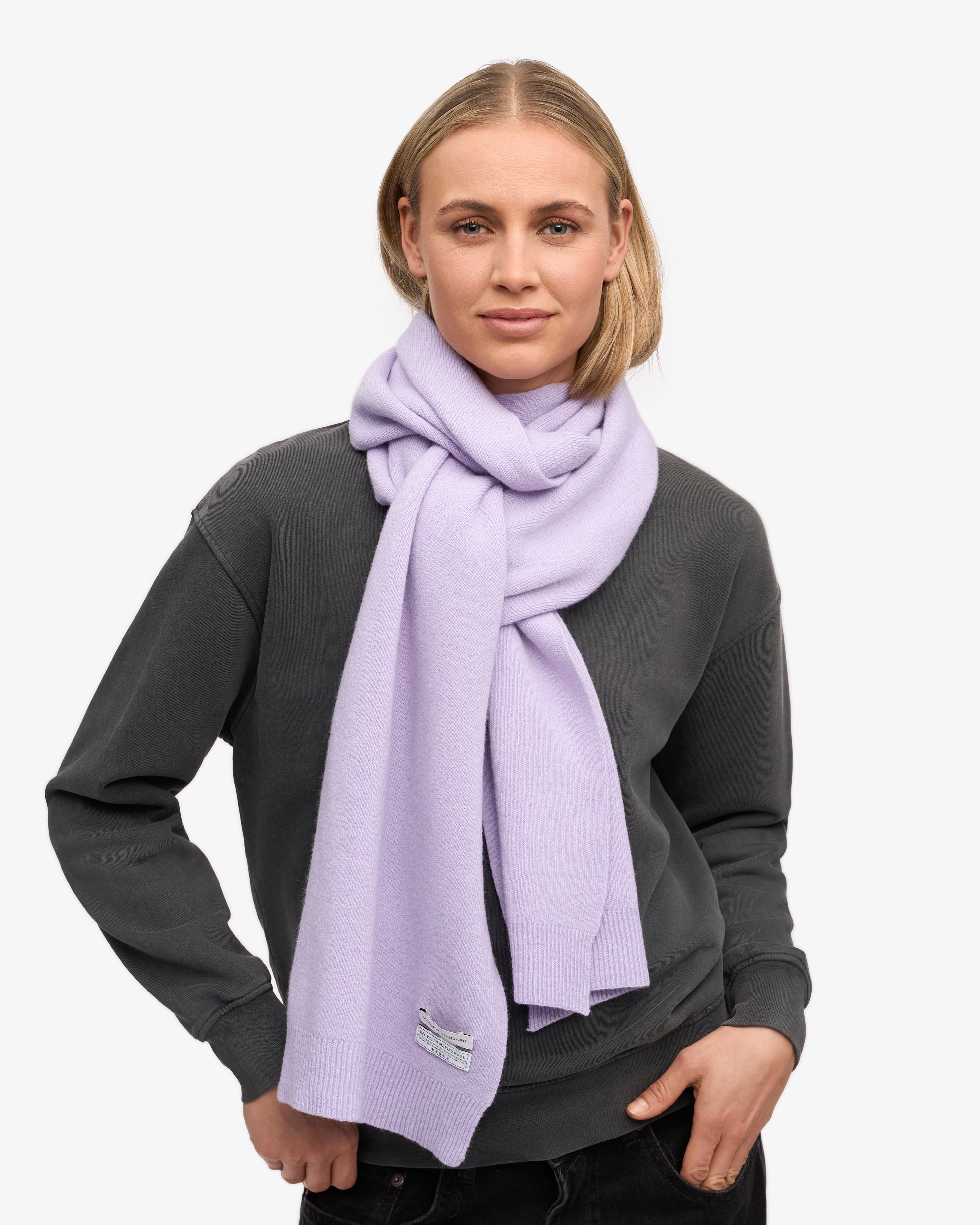 Soft Lavender Merino Wool Scarf for Women & Men - Warm Winter Accessory for Outdoor Activities & Travel
