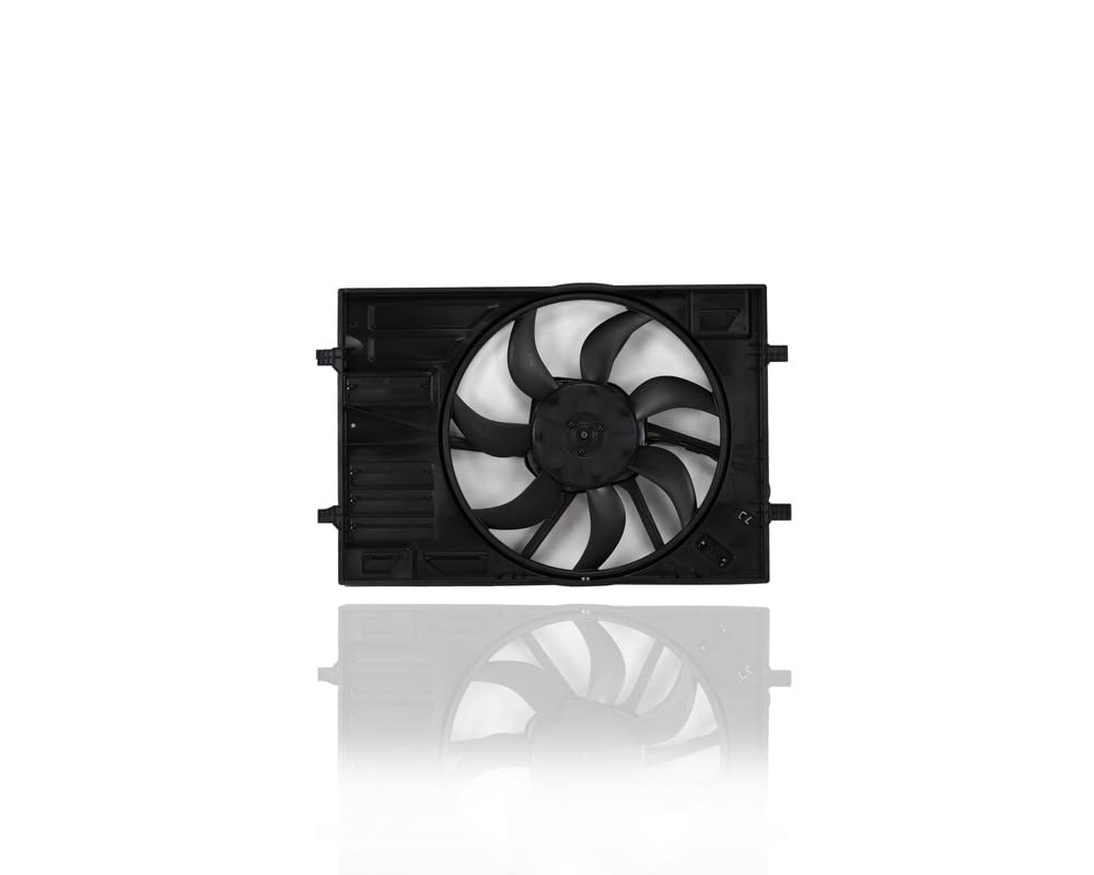 Dual Radiator and Condenser Fan Assembly Replacement for 2015-2020 VW Volkswagen Jetta Golf GTI Sportwagon 1.4L 1.8L 2.0L 4-Cylinder with Brushless Motor & Module 5QM121203H - Perfect for Engine Cooling & AC Performance