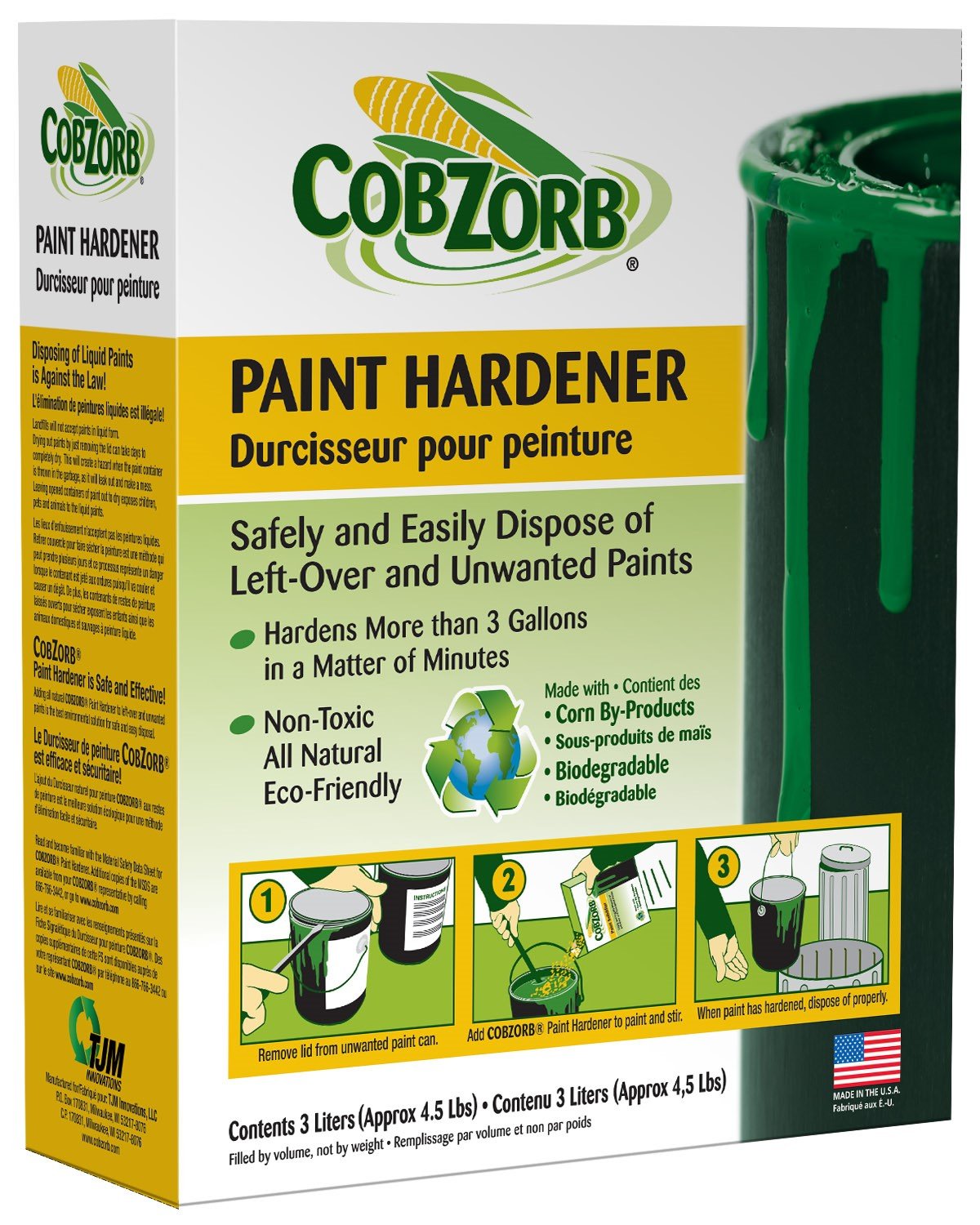 CZP-box 4.5-Pound Paint Hardener Box - Fast Drying Paint Solidifier for Latex & Oil-Based Paints | Safe & Easy Disposal | Ideal for Home Renovation, DIY Projects & Professional Painting Jobs