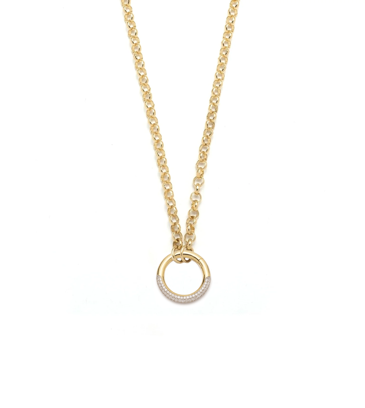 18K Yellow Gold Medium Belcher Open Chain Necklace - Elegant Jewelry for Women, Perfect for Daily Wear, Parties & Special Occasions