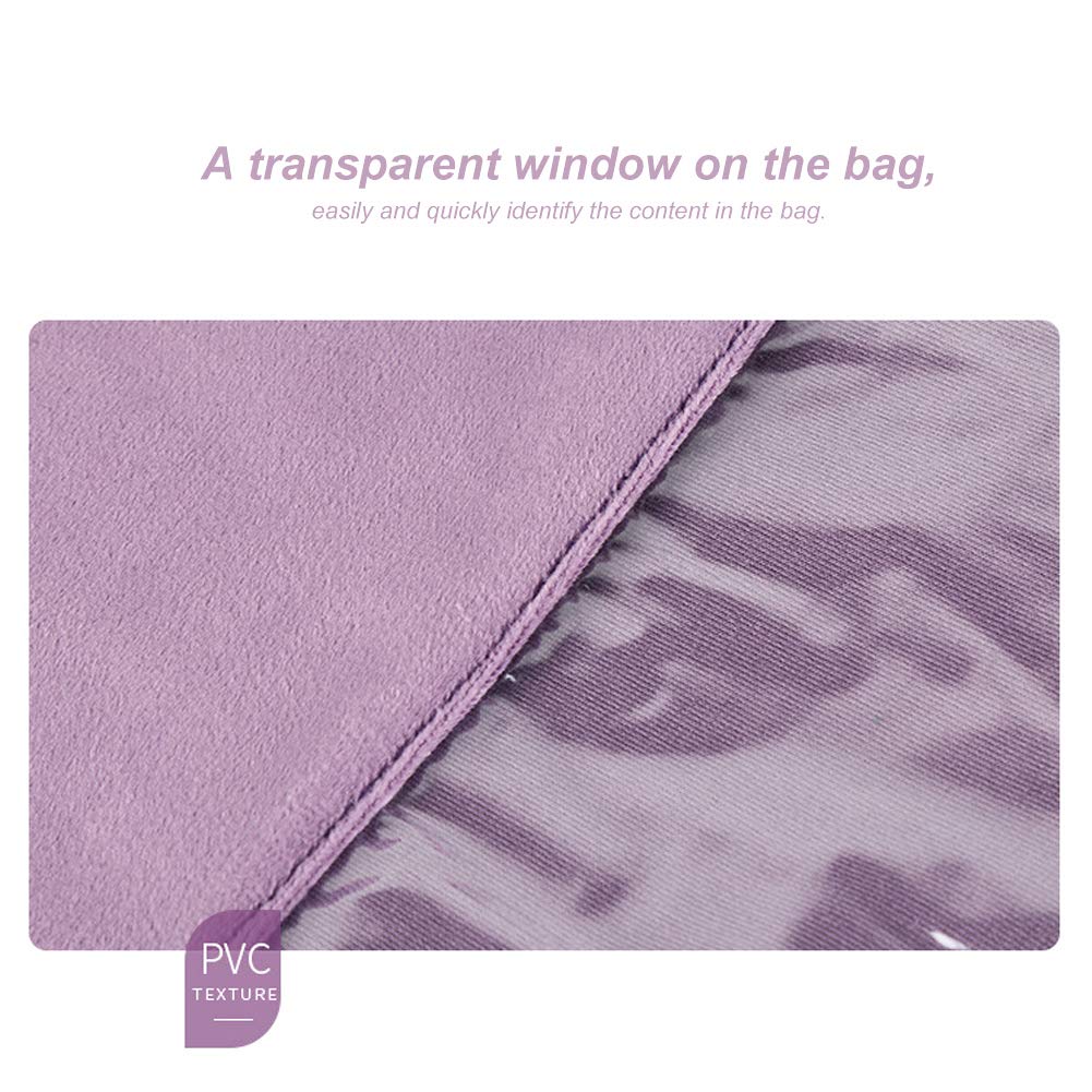 3pcs Velvet Drawstring Cosmetic Bags for Makeup, Shoes & Travel