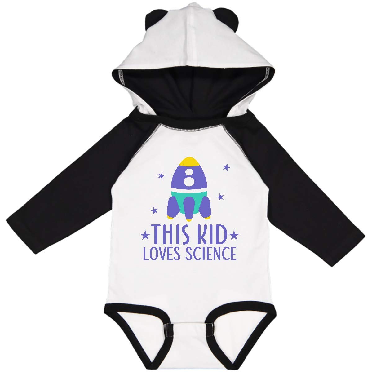 Inktastic Rocket Ship Science Lover Baby Bodysuit - Long Sleeve Creeper for Boys & Girls - Perfect for STEM Events, Science Birthday Parties & Space-Themed Nursery Outfits
