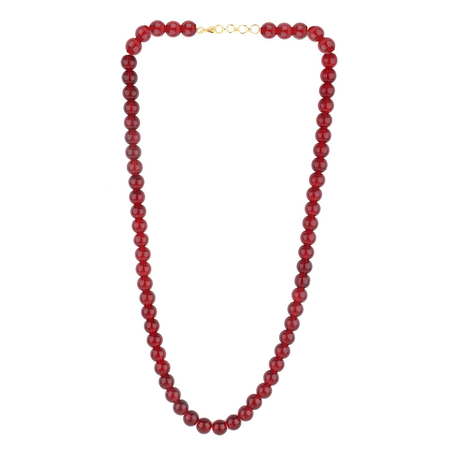 Efulgenz Handcrafted Crystal Glass Beaded Necklace for Women - Elegant Round Stone Strand Jewelry for Party, Wedding & Evening Wear