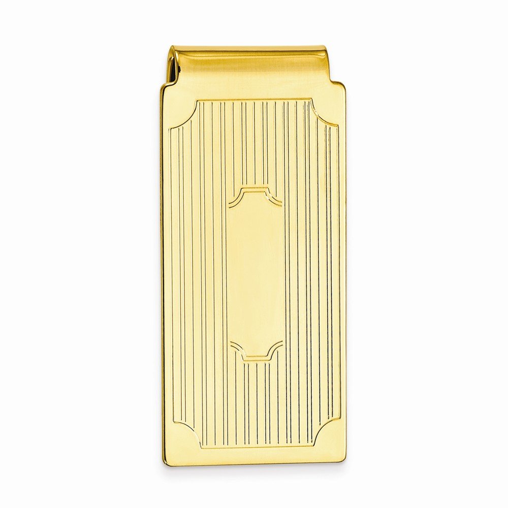 Sonia Jewels Gold-Plated Slim Business Credit Card Holder with Money Clip - Elegant Hinged Design, Lined Slots & Rounded Corners - Perfect for Office, Travel, and Everyday Use