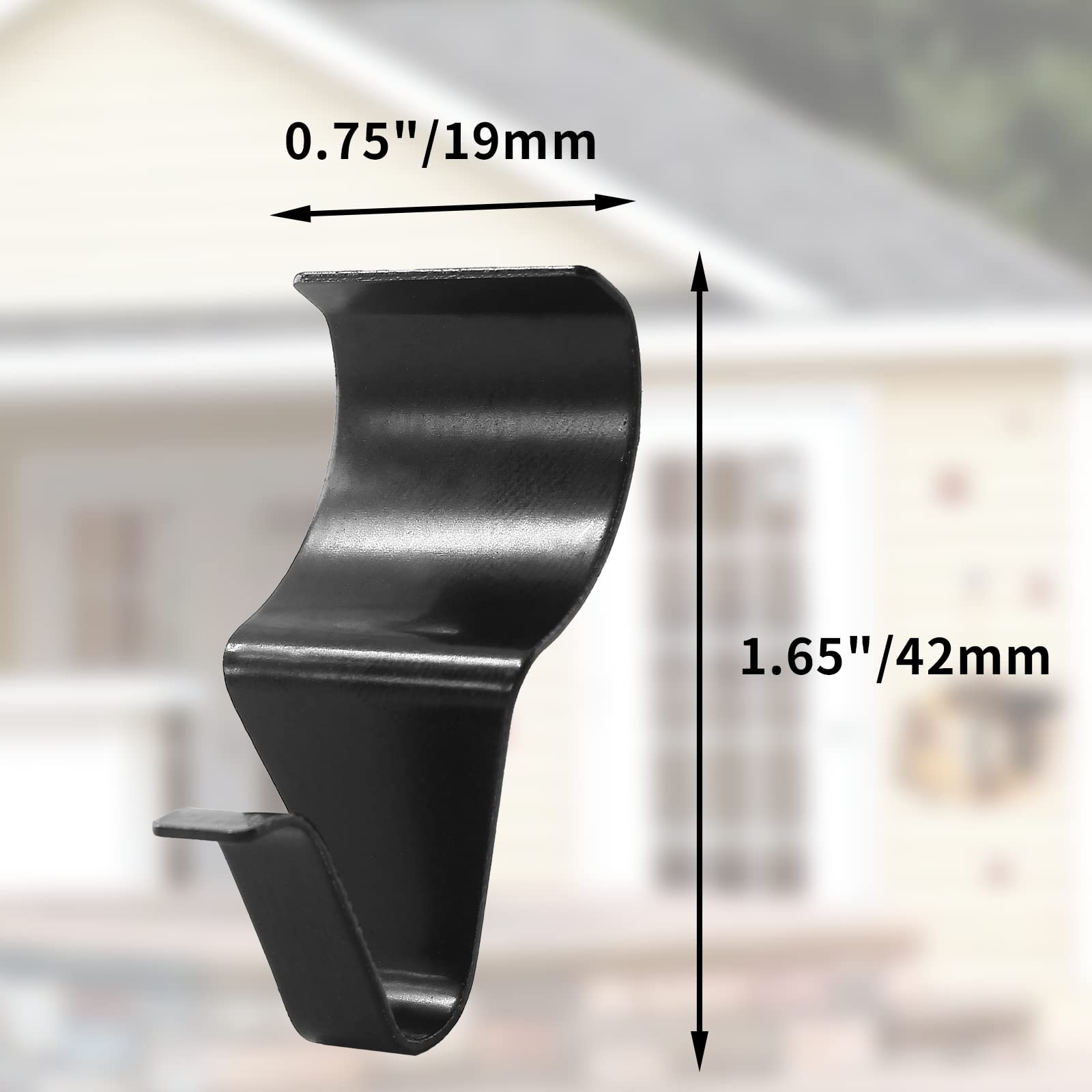 Biaungdo 12 Pcs Heavy Duty Stainless Steel Vinyl Siding Hooks - No Hole Needed Low Profile Siding Clips for Hanging Wreaths & Outdoor Decorations - Perfect for Holiday Decor, Garden Lights, and Seasonal Displays