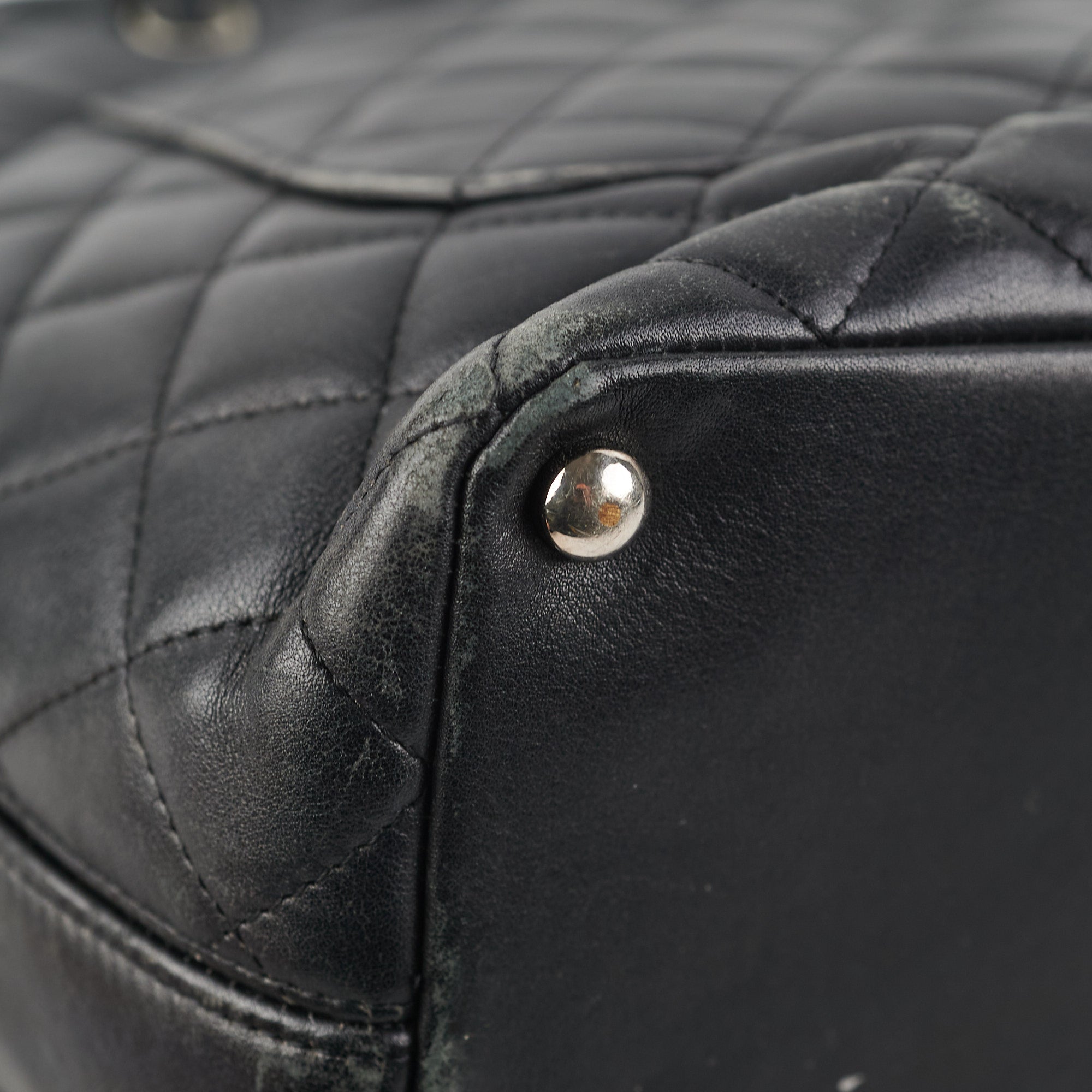 Chanel Cambon Ligne Medium Black Leather Tote Bag - Luxury Designer Handbag for Women, Perfect for Work, Travel & Everyday Use
