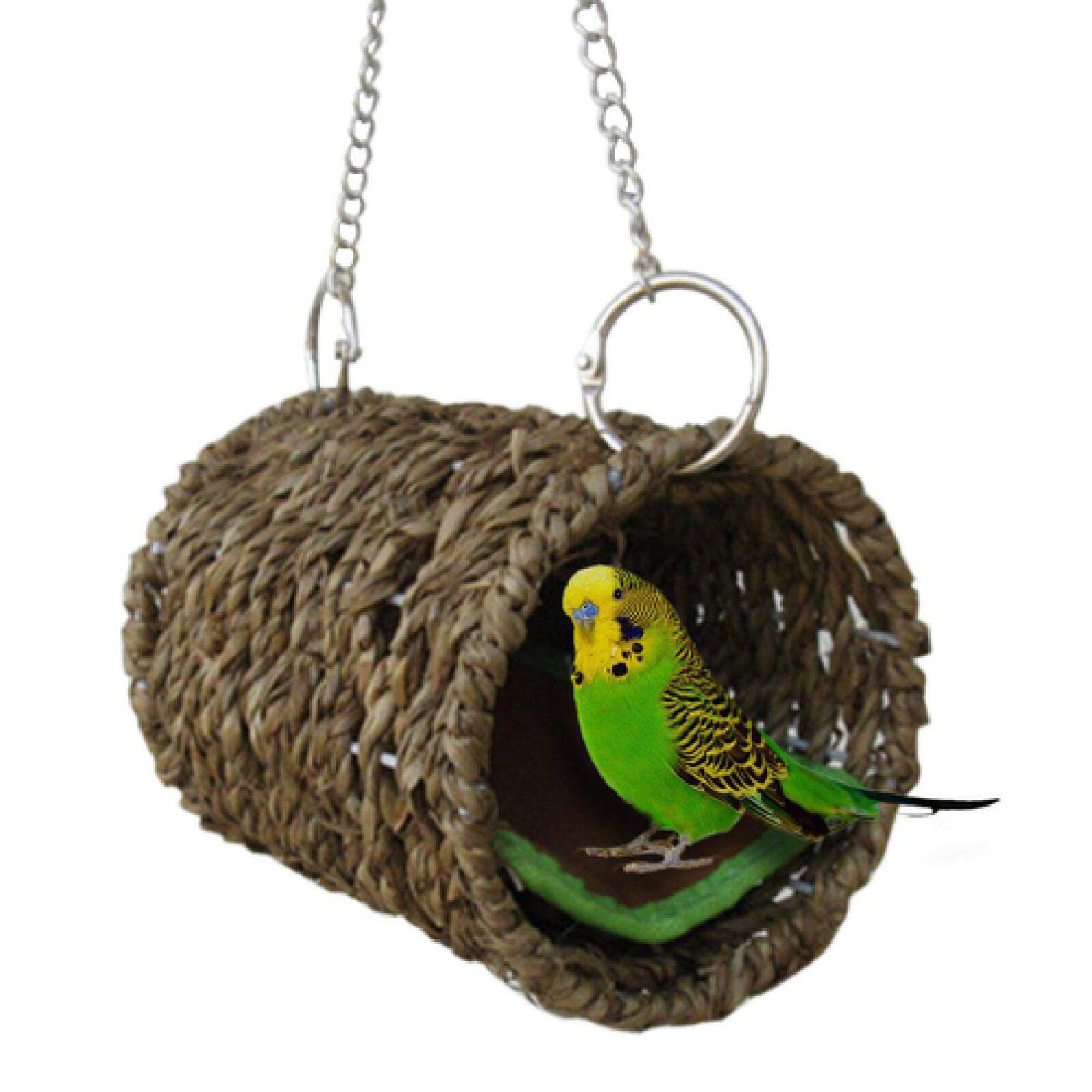 Premium Bird Nest Hammock - Hanging Parrot Cage Bed & Hamster House Toy - Cozy Bird Cage Decoration for Parrots, Small Birds & Hamsters - Perfect for Cage Accessories & Pet Relaxation
