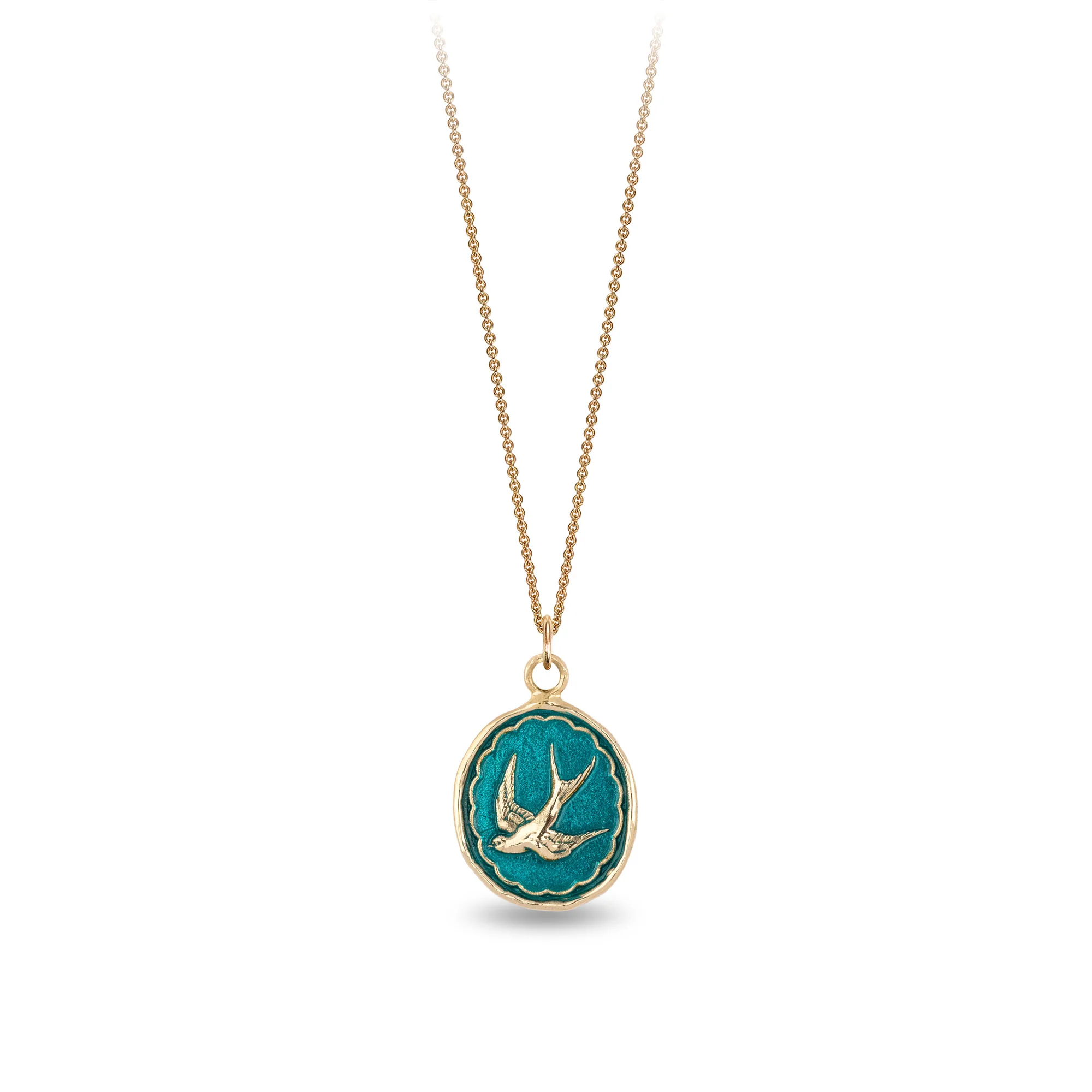 Free Spirited 14K Gold Talisman Necklace - True Colors Collection | Elegant Spiritual Jewelry for Everyday Wear & Special Occasions