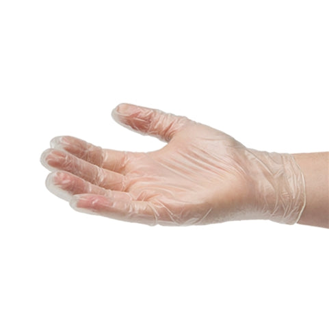 Clear Vinyl Disposable Gloves - Powder Free, 100 Count Box - Food Safe, Medical Grade for Cooking, Cleaning & Healthcare Use