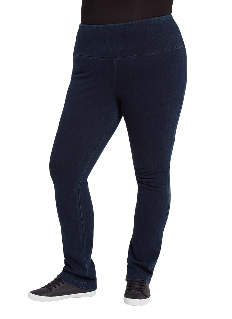 Lyssé Women's Plus Size Straight Leg Jeans - Comfortable Stretch Denim Pants for Casual Wear & Everyday Outfits