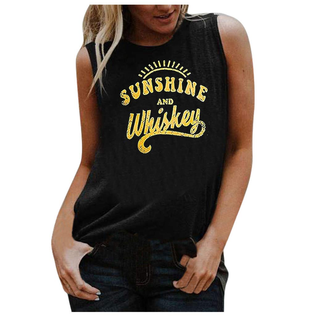 Women's Casual Sleeveless Graphic Tank Top - Summer Beach Letter Print Blouse for Women | Perfect for Vacation, Pool Party & Outdoor Activities
