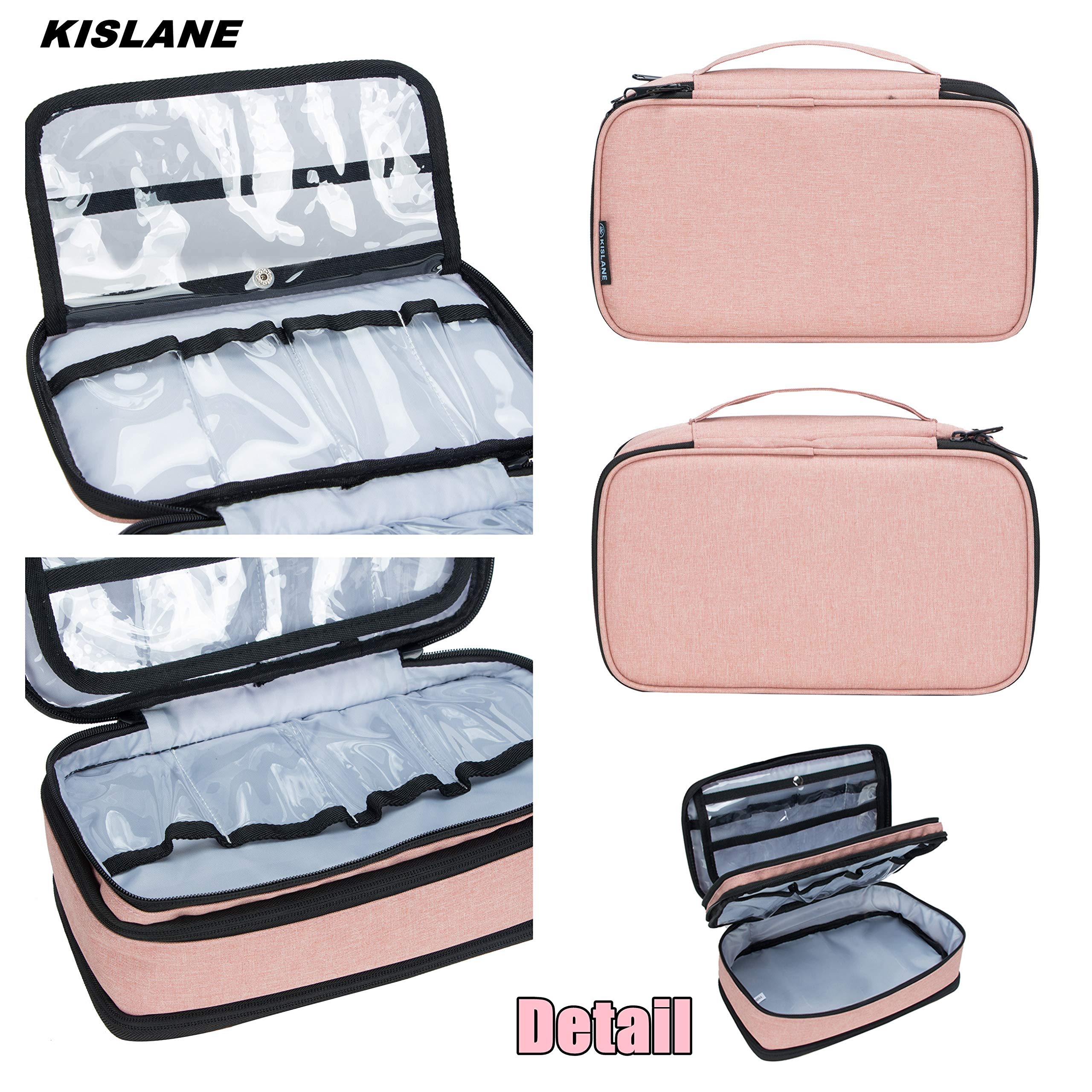 KISLANE Baby Girl Hair Accessories Organizer - Soft Headband Holder & Barrettes Storage Bag with Multi-Pockets for Hair Bows, Clips, Ties - Perfect for Travel, Nursery Organization & Toddler Accessory Storage