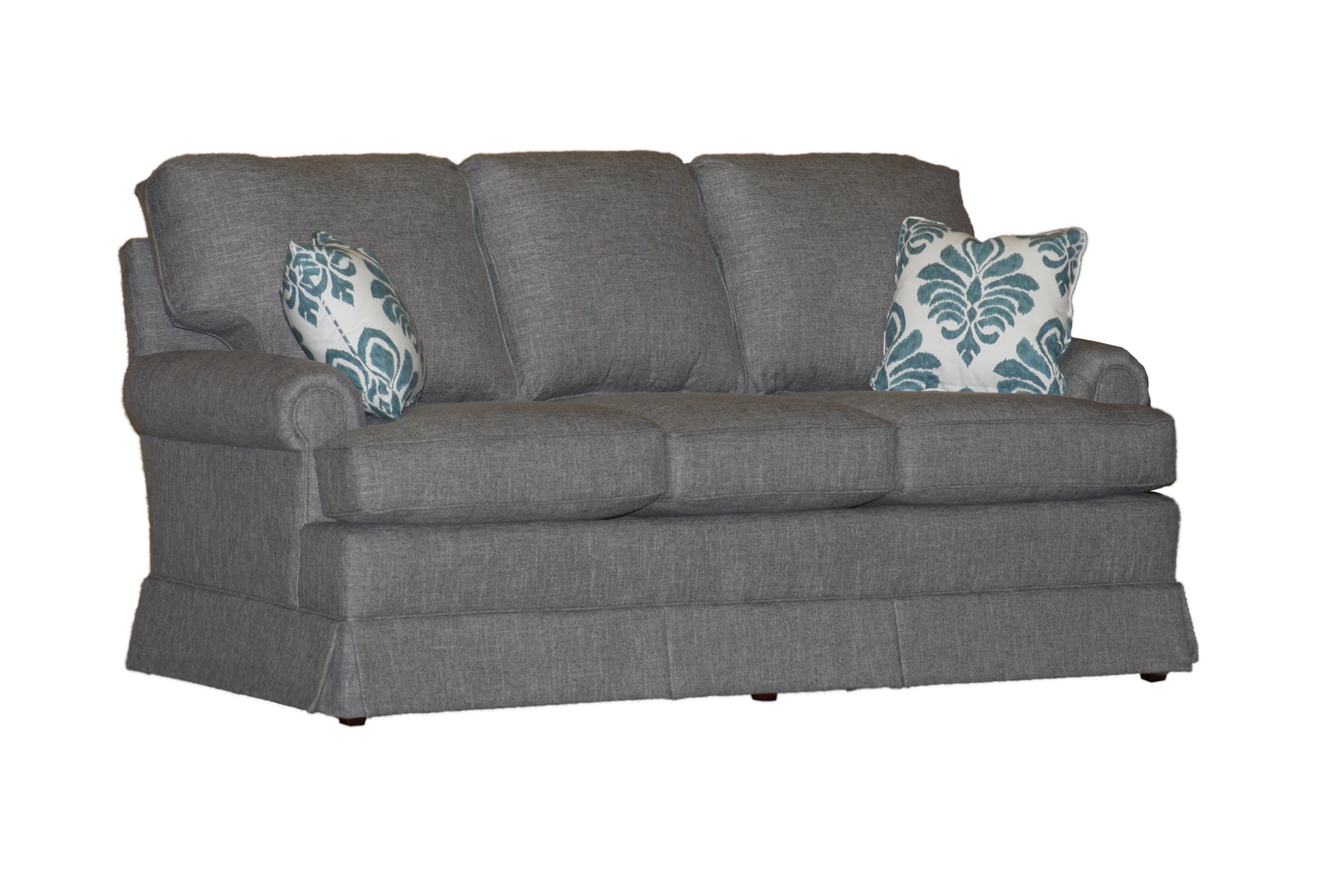 New England Classic Panel Arm Skirted 3-Cushion 74