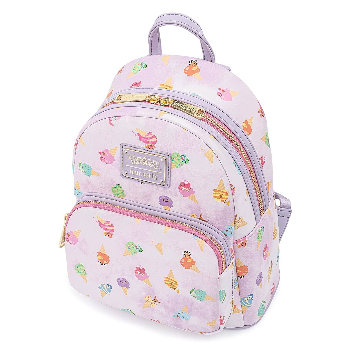 Loungefly Pokemon Ice Cream Acid Wash Denim Women's Crossbody Bag - Cute Anime Backpack for Daily Use, Travel & Cosplay Accessories