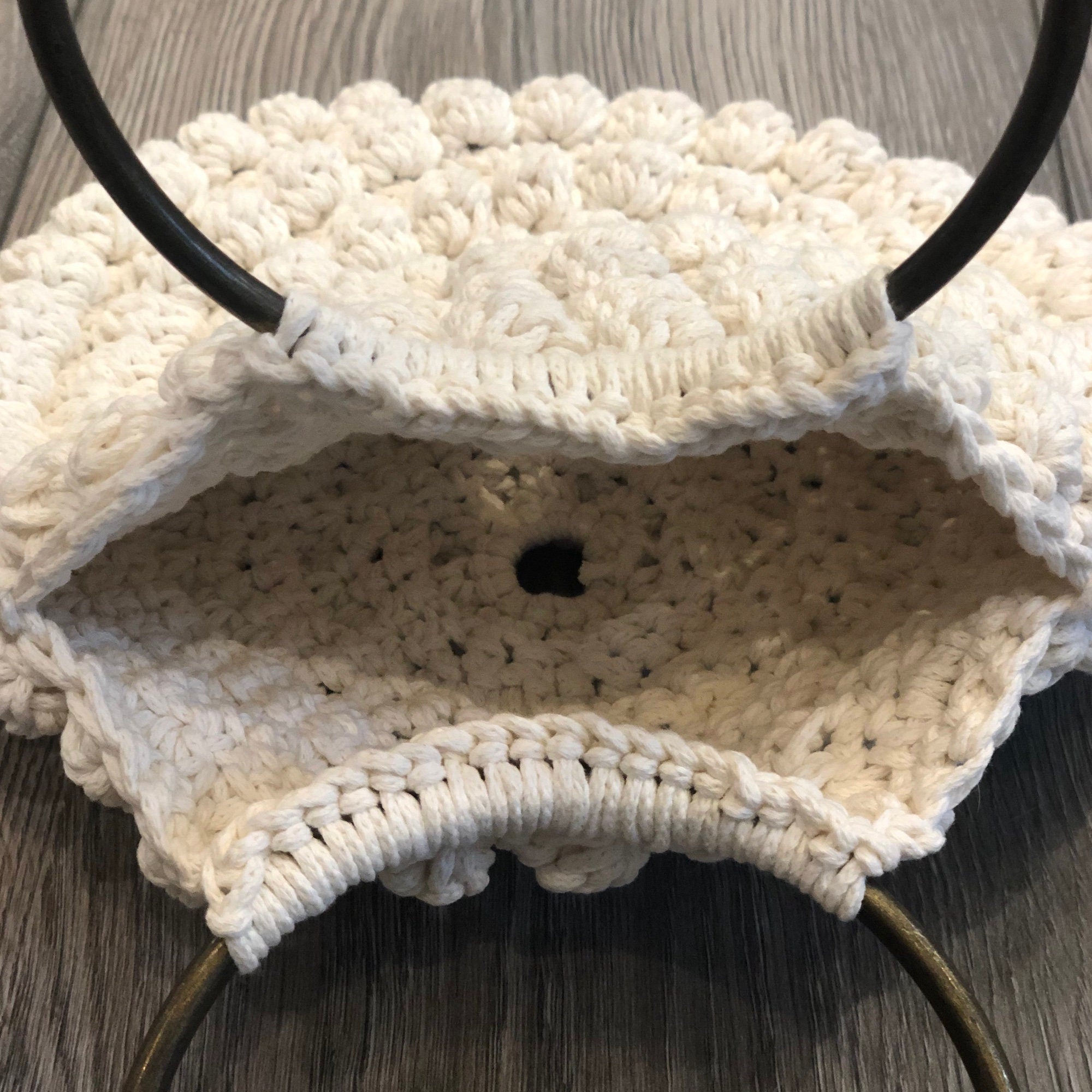 Crochet Bobble Bag Ivory - Trendy Handmade Knit Purse for Women, Perfect for Beach, Shopping & Everyday Use