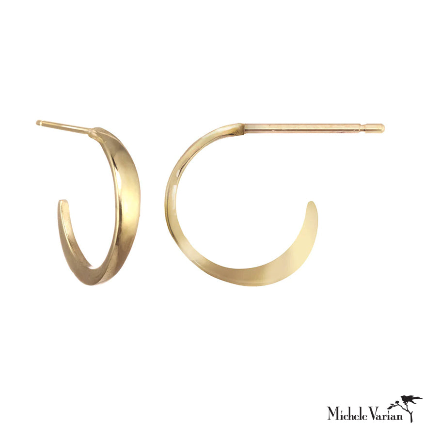 Always Here Small Gold Hoop Earrings for Women - Elegant Everyday Wear & Gift for Her
