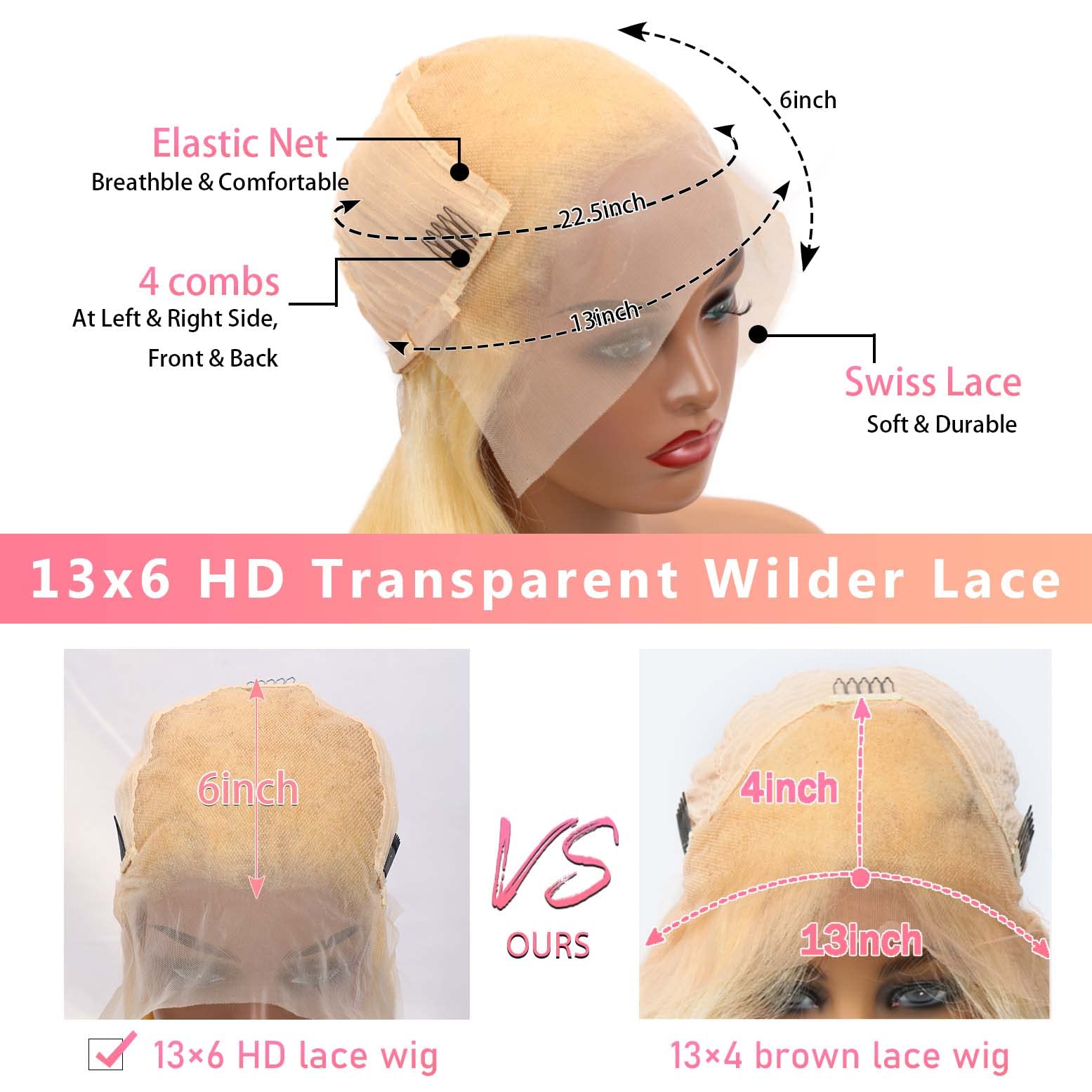 32 Inch 613 Blonde Straight Human Hair Lace Front Wig - 13x6 Transparent HD Lace Frontal - Glueless & Natural Looking - Perfect for Daily Wear, Cosplay, and Special Occasions