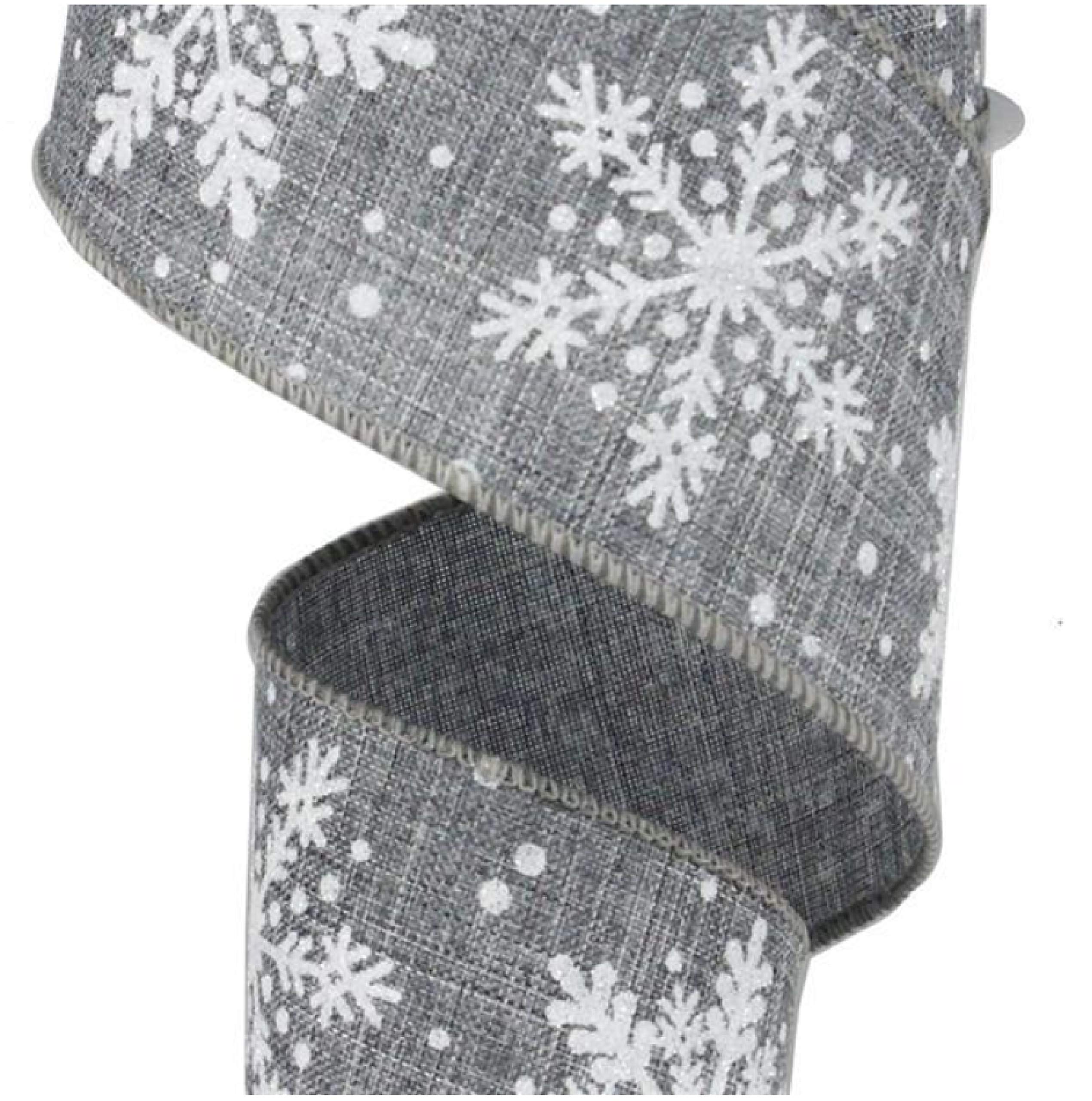 Glitter Snowflake Ribbon 2.5