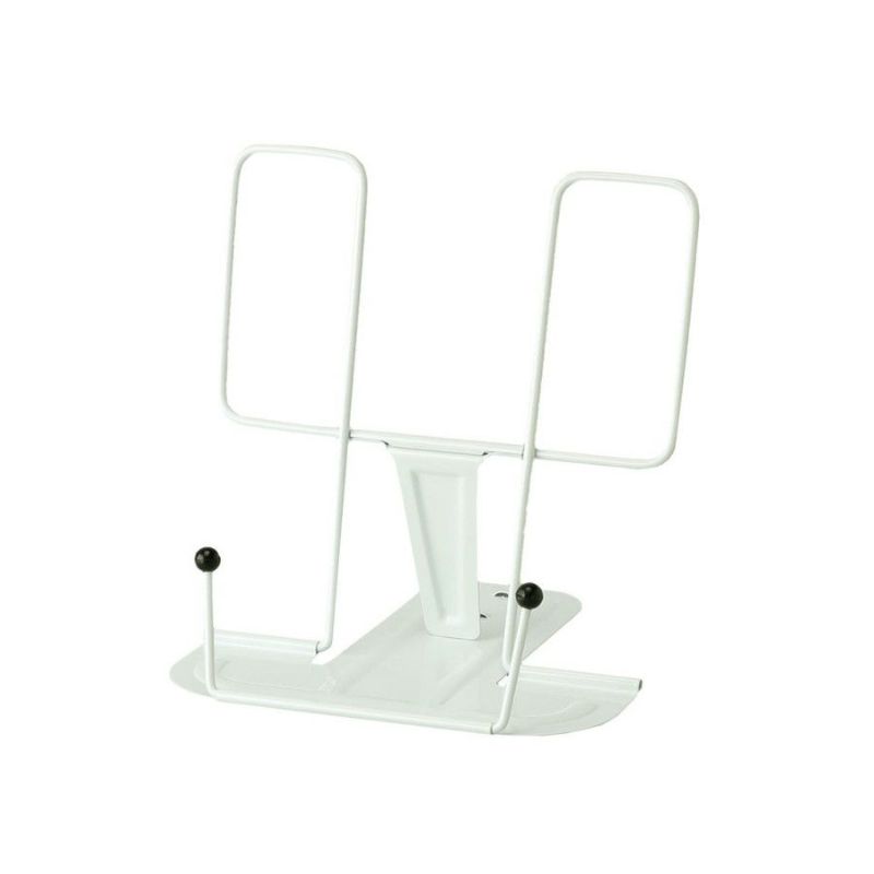 HIGHTIDE Premium Metal Book Stand - Elegant White Bookrest for Reading, Studying & Office Use